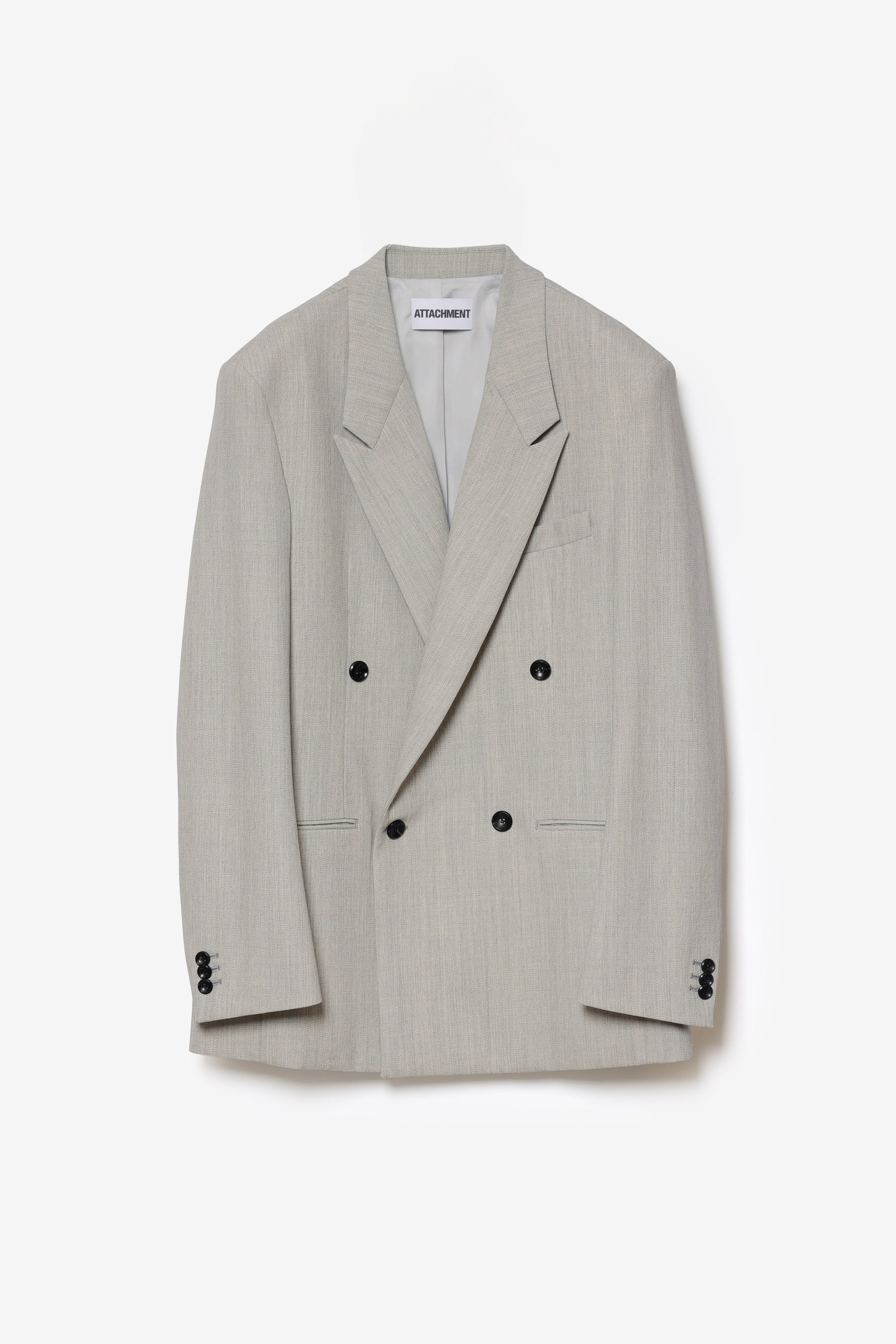 ハイツイストウールギャバジンキャンバス ダブルブレステッドジャケット