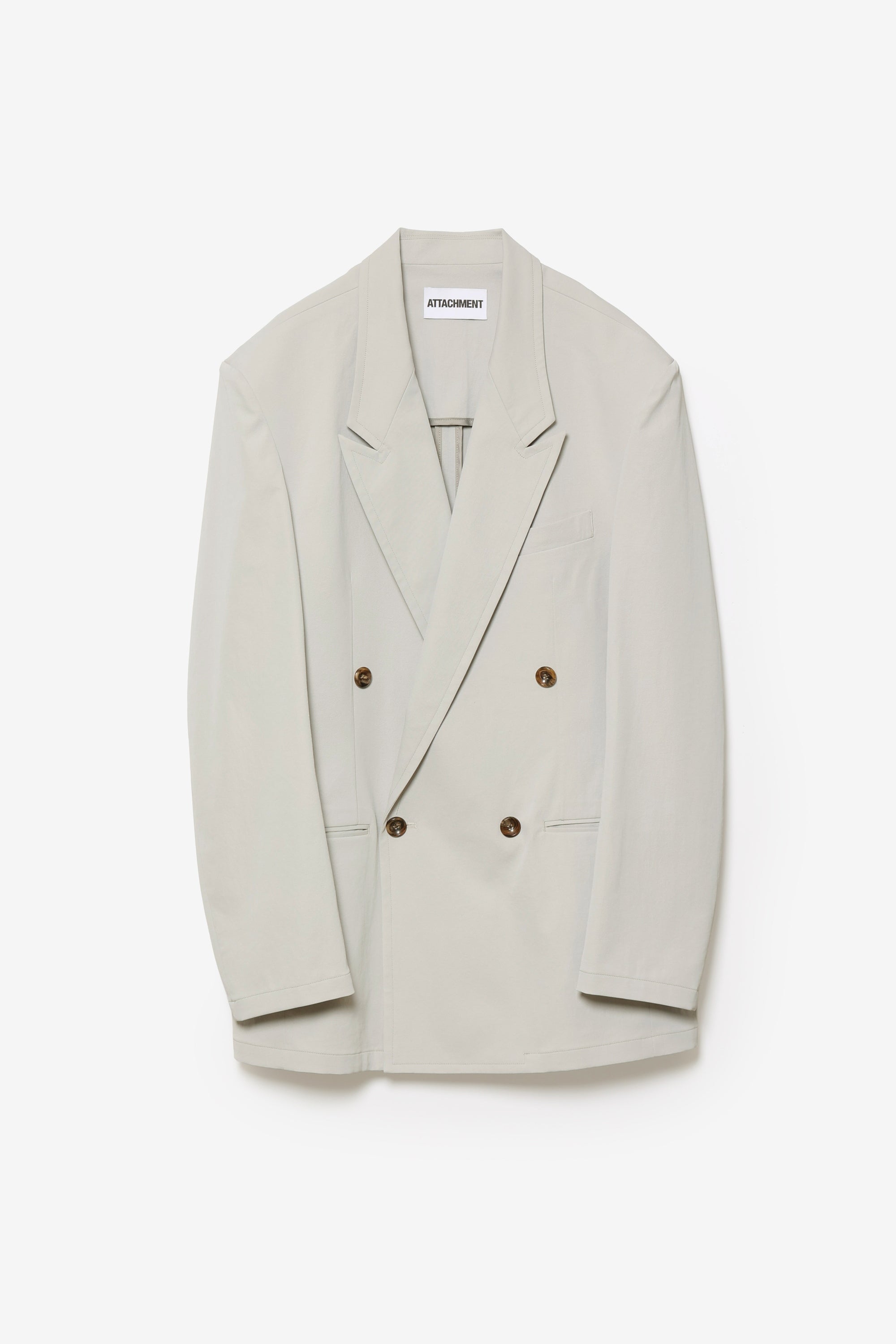 ポリエステル/コットン/リネンドライツイル ダブルブレステッドジャケット