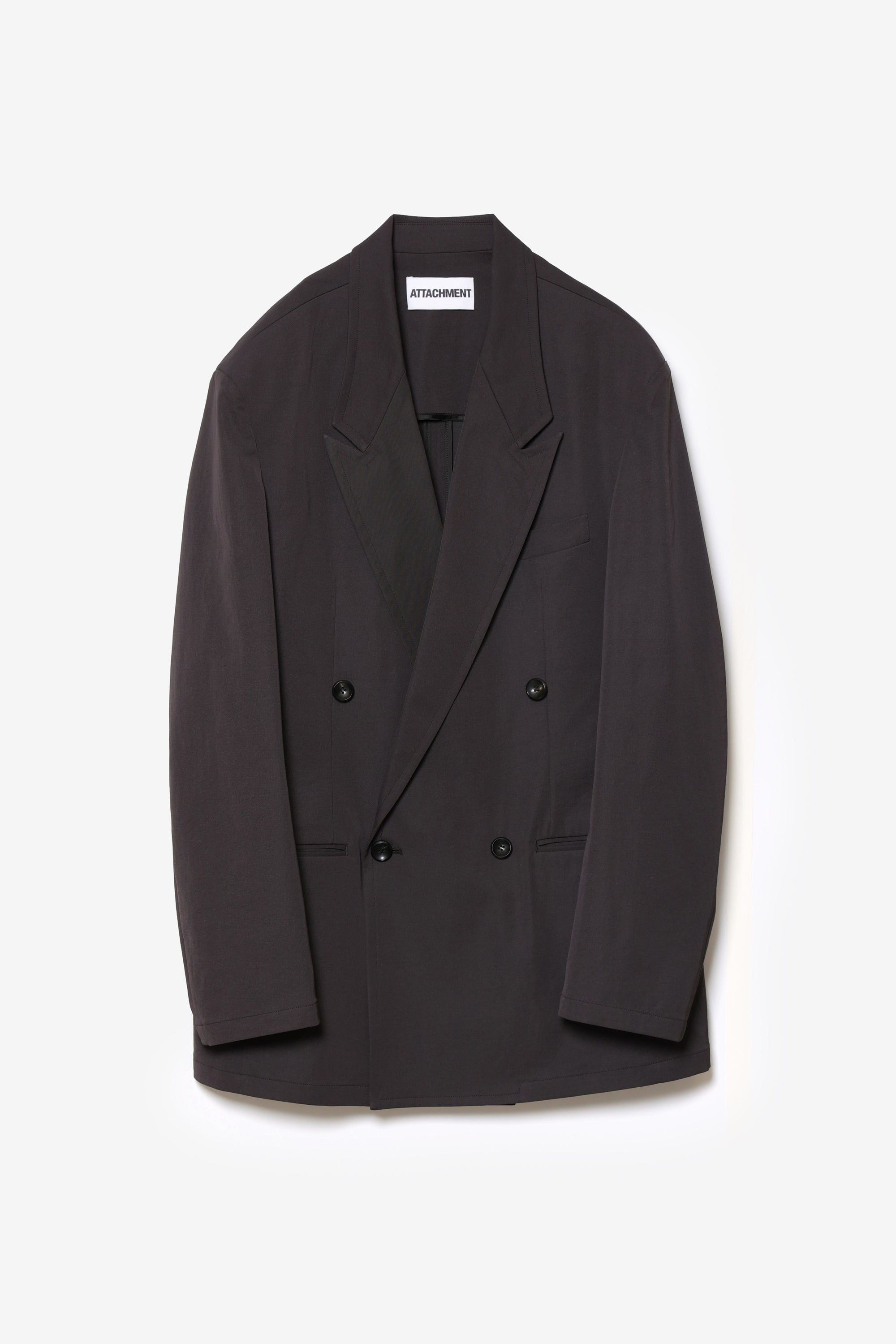 ポリエステル/コットン/リネンドライツイル ダブルブレステッドジャケット