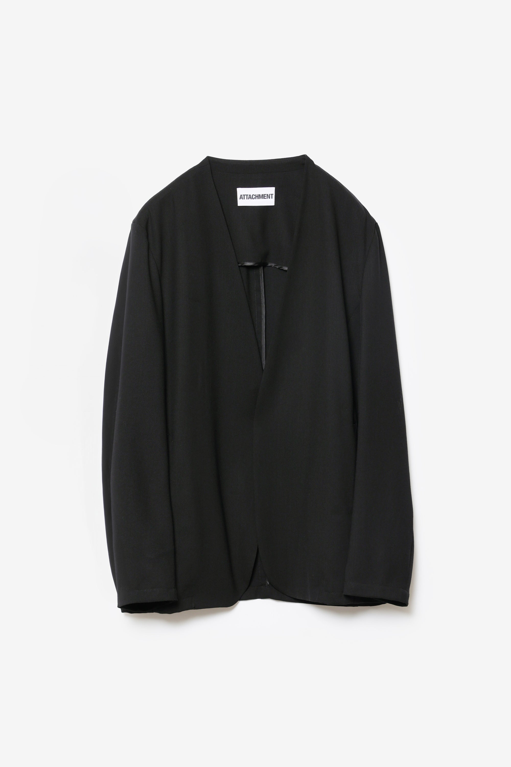 ウールツイストツイル カラーレスジャケット