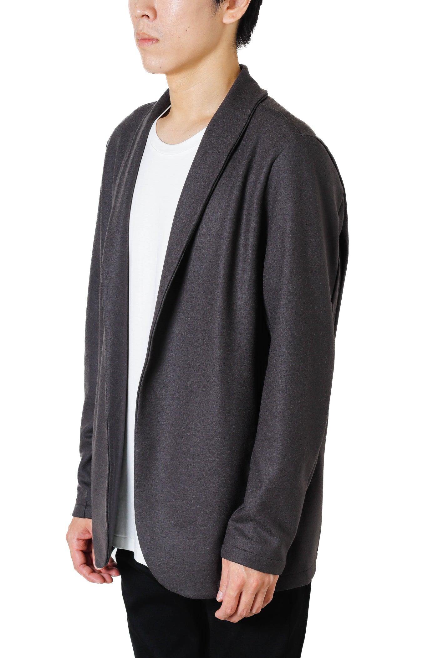 Limited item AJ32-034 Wool smooth stole cardigan