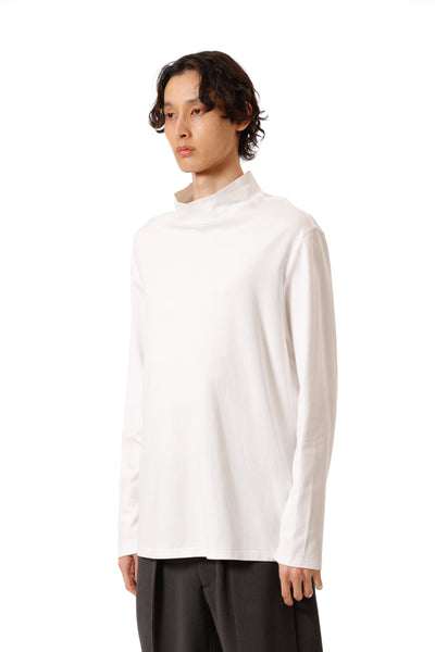 AJ52-087 コットンダブルフェイス スリムフィットハイネックL/S カットソー