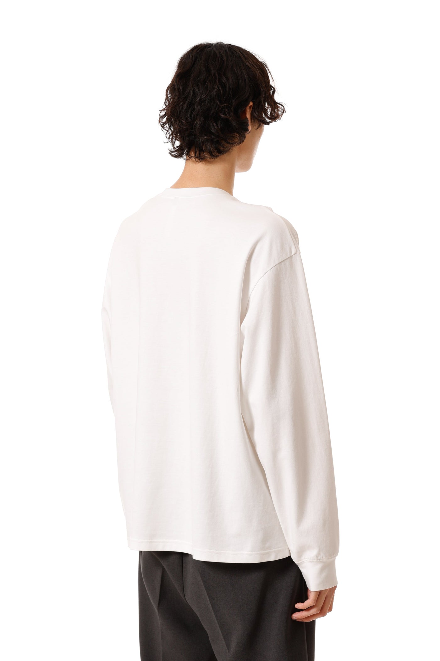 AJ52-088 コットンダブルフェイス オーバーサイズ L/S カットソー