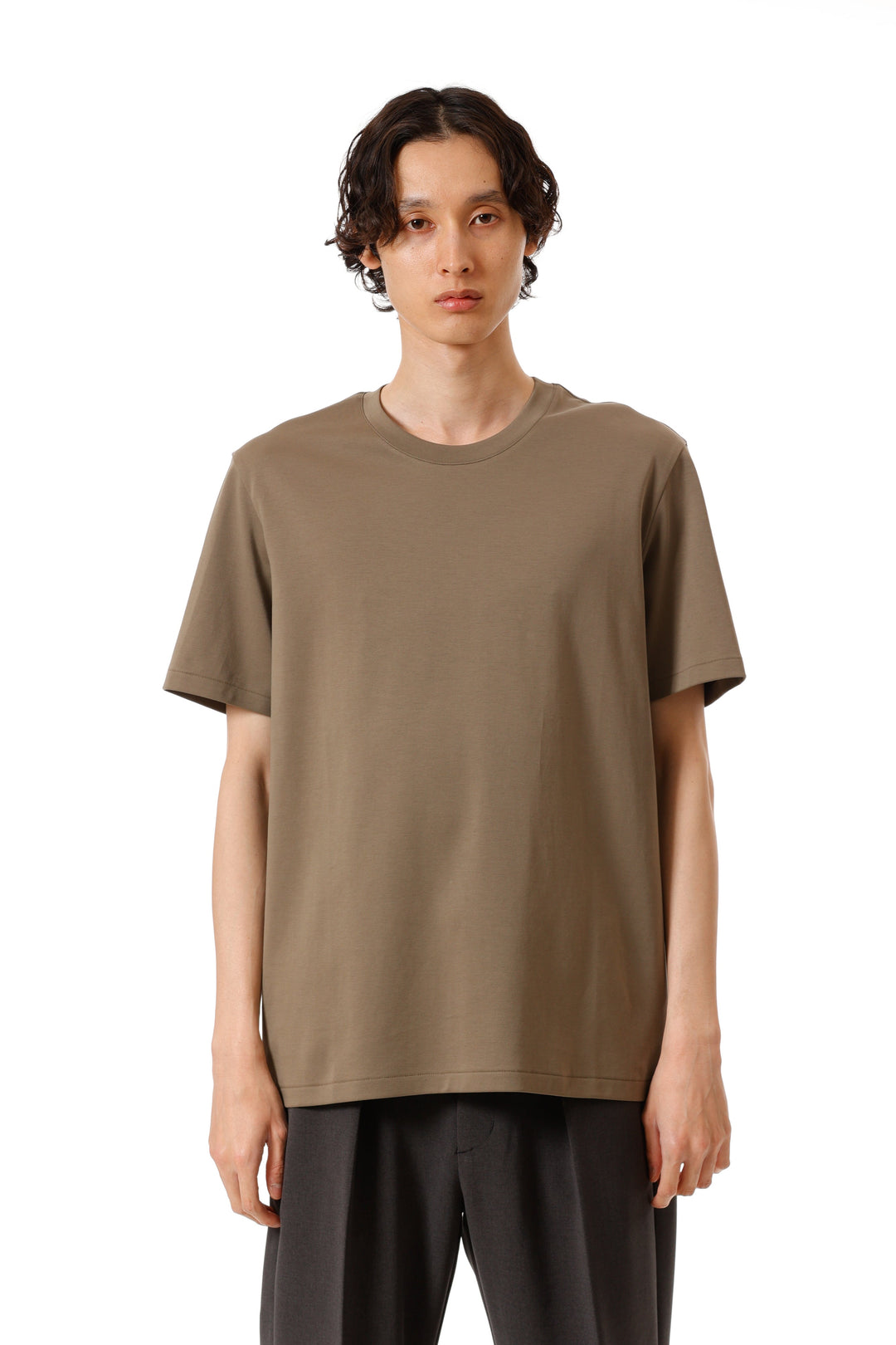 AJ52-090 コットンダブルフェイス スリムフィットS/STシャツ