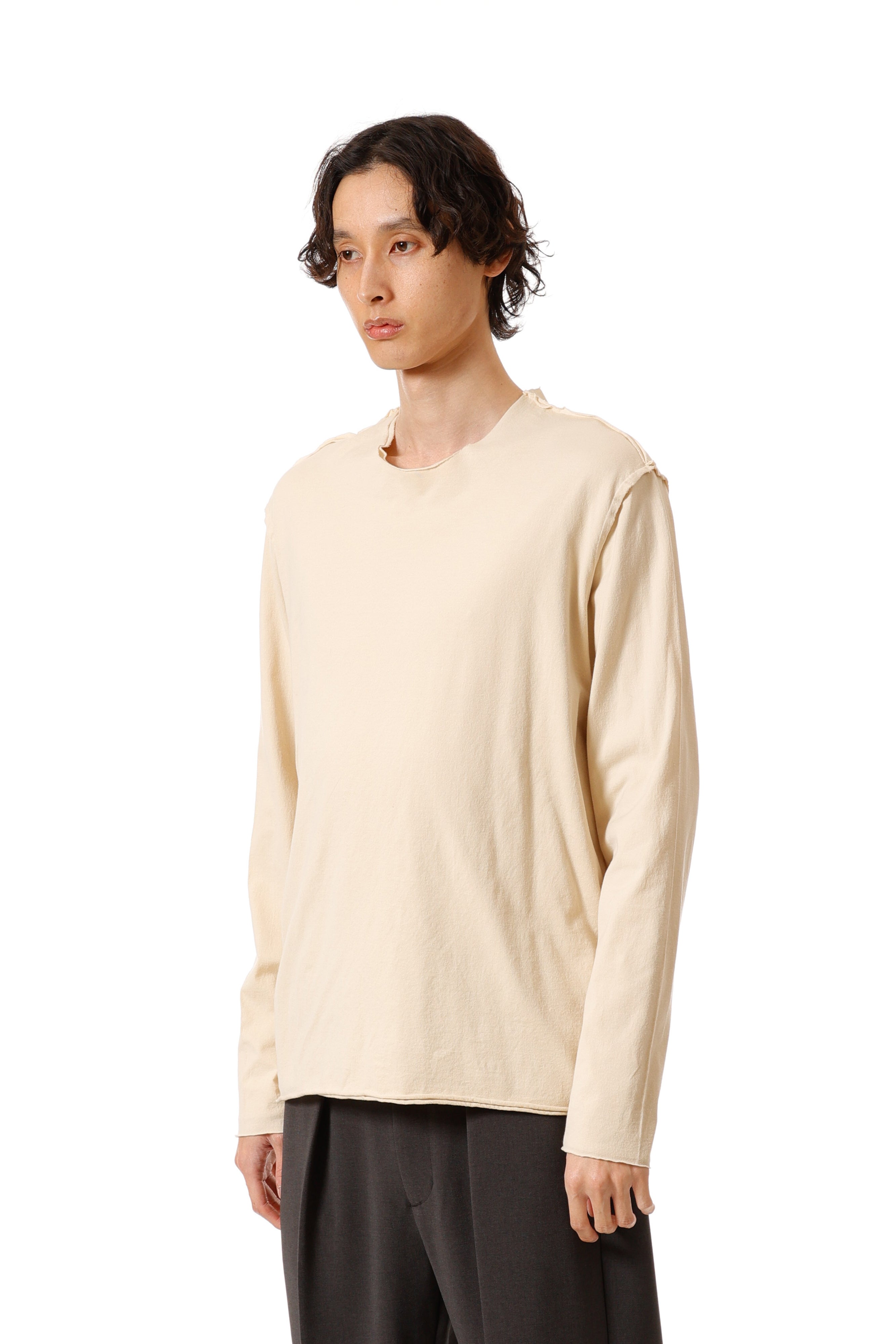 AJ52-091 ピマコットンジャージー スリムフィット レイヤード L/S カットソー