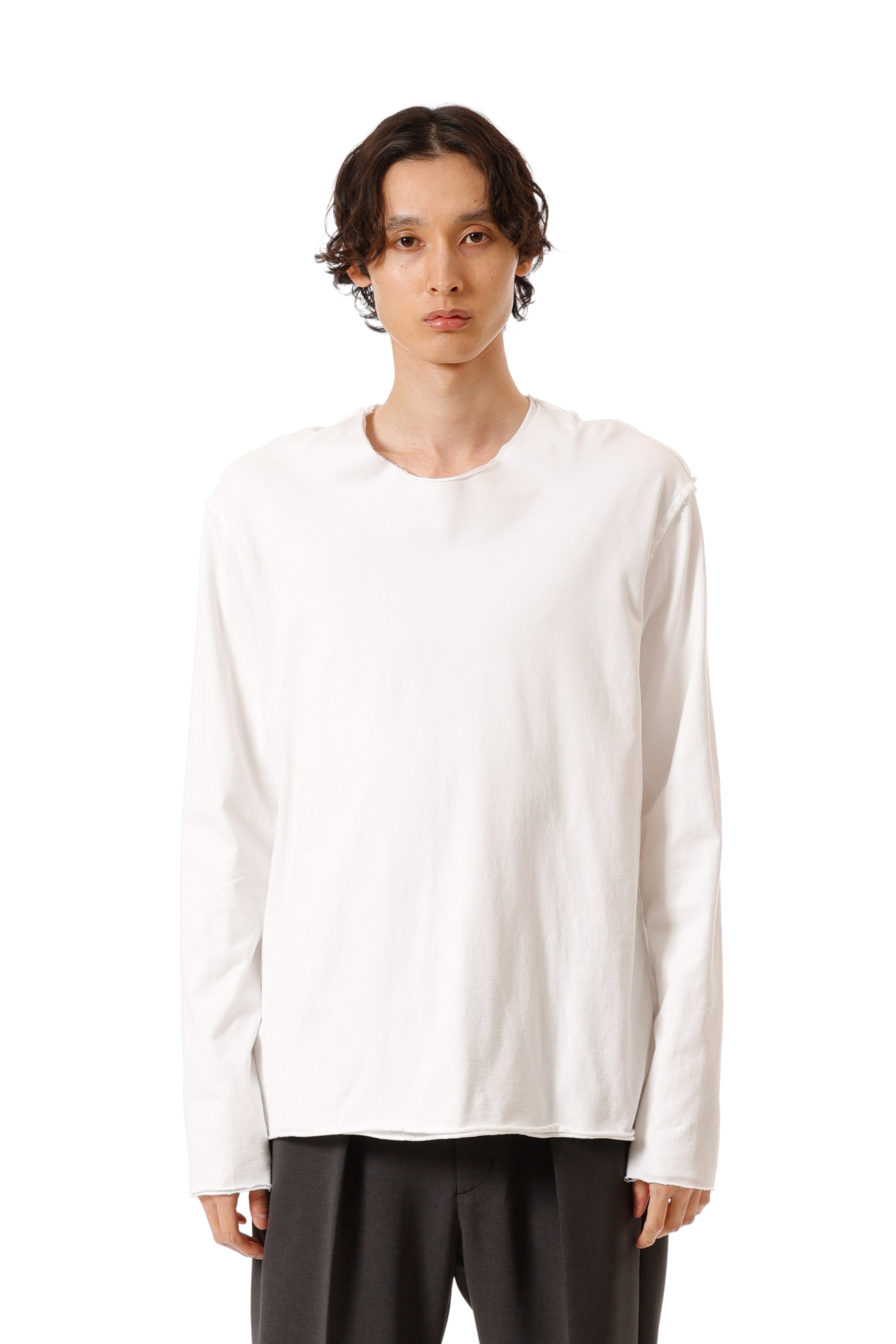 AJ52-091 ピマコットンジャージー スリムフィット レイヤード L/S カットソー