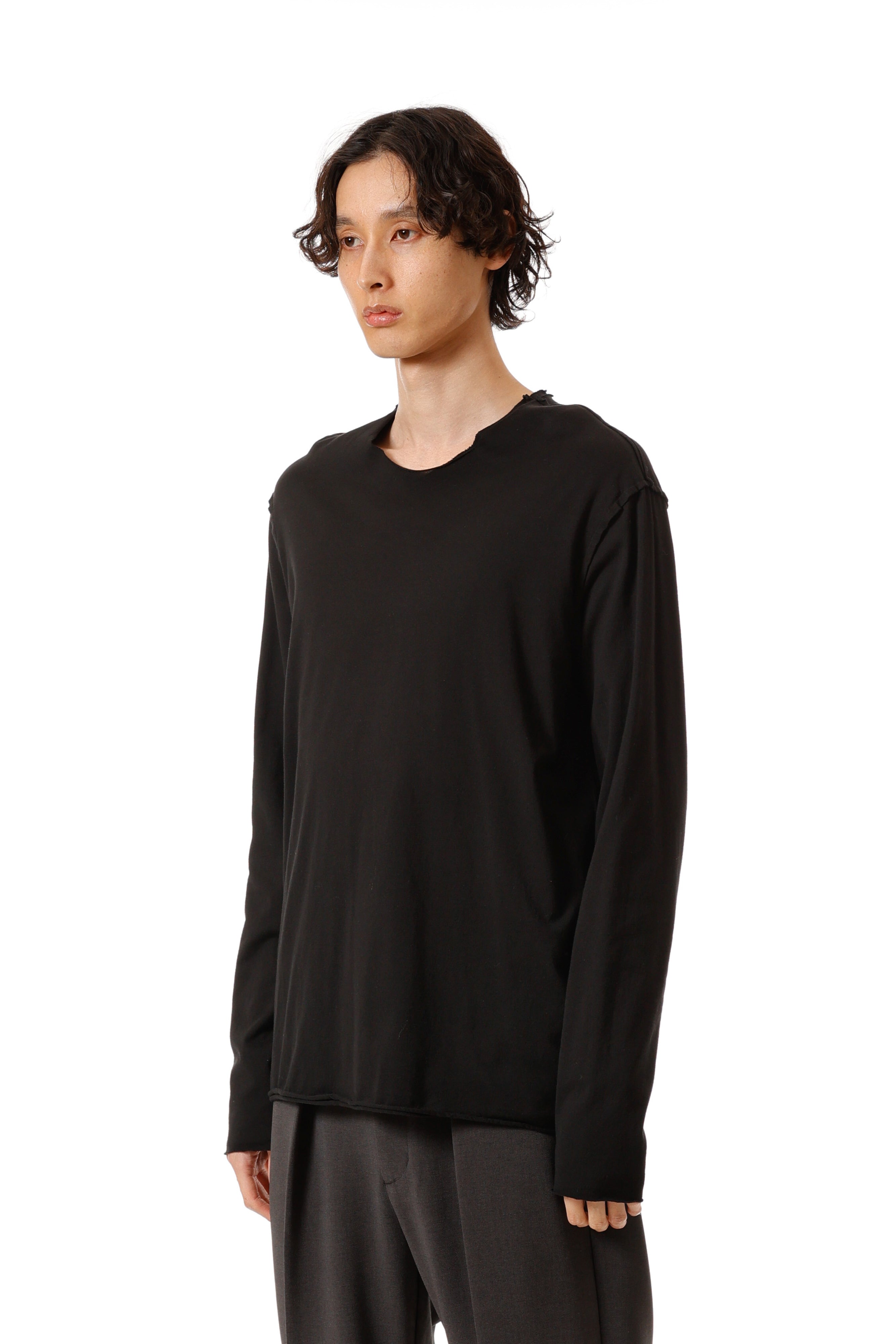 AJ52-091 ピマコットンジャージー スリムフィット レイヤード L/S カットソー