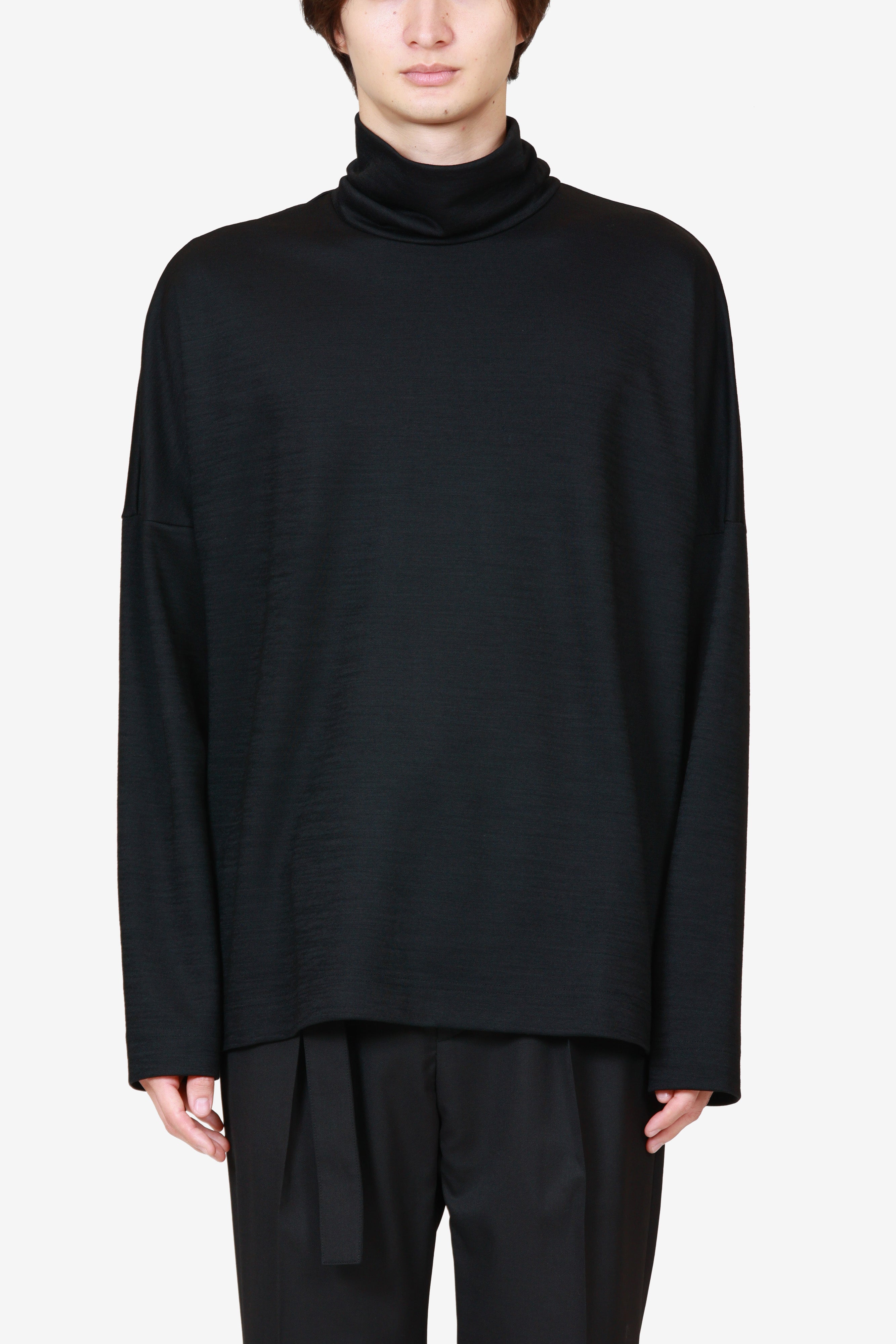 限定商品 AJ52-114 ウール/ナイロンスムース ハイネックカットソーL/S