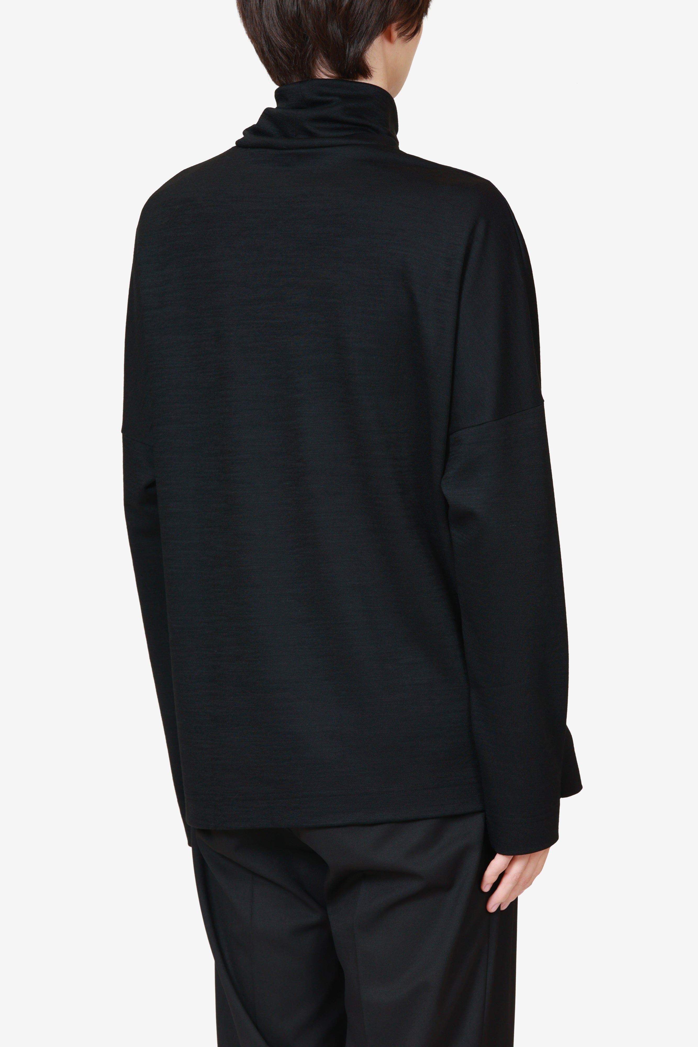 限定商品 AJ52-114 ウール/ナイロンスムース ハイネックカットソーL/S