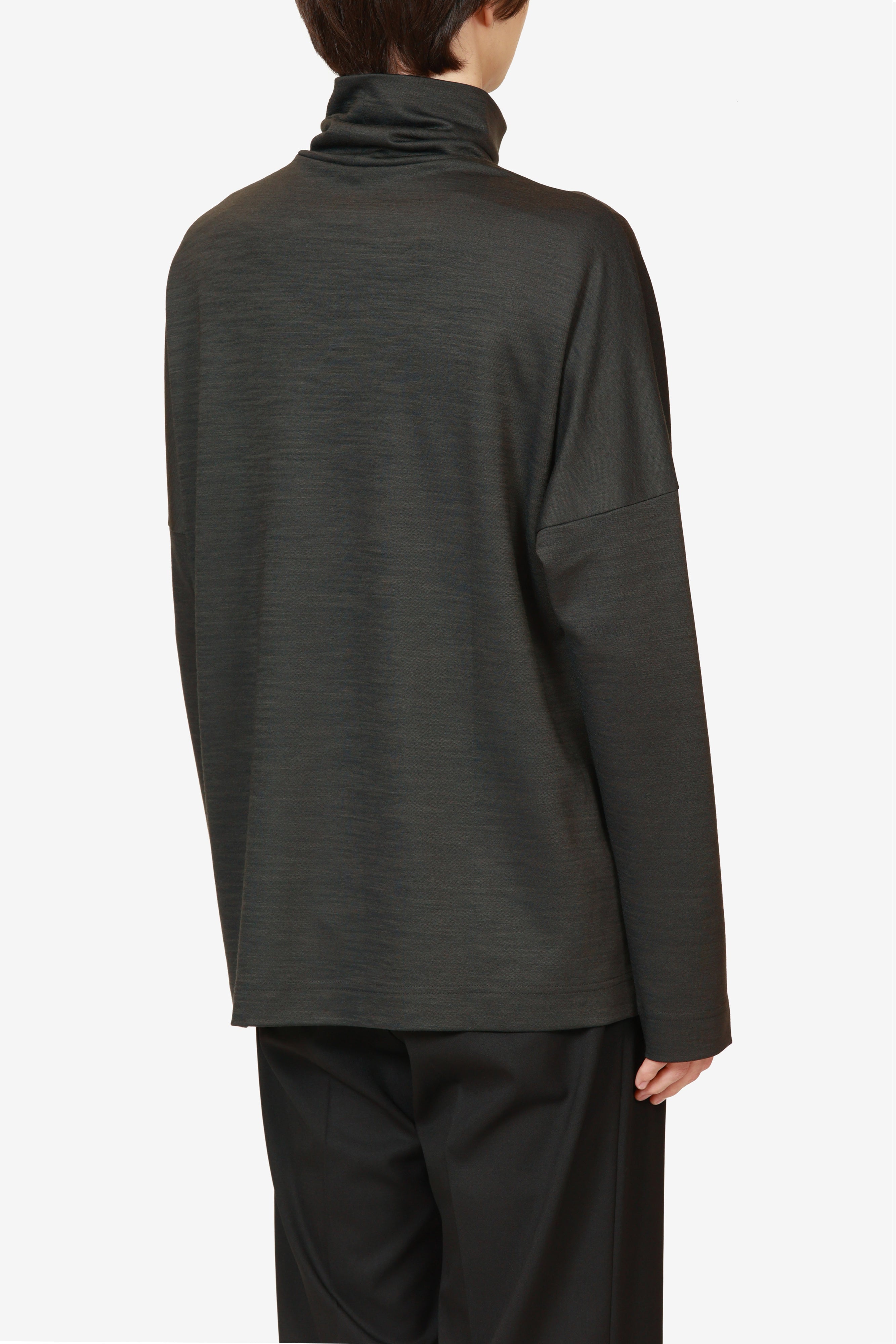 限定商品 AJ52-114 ウール/ナイロンスムース ハイネックカットソーL/S