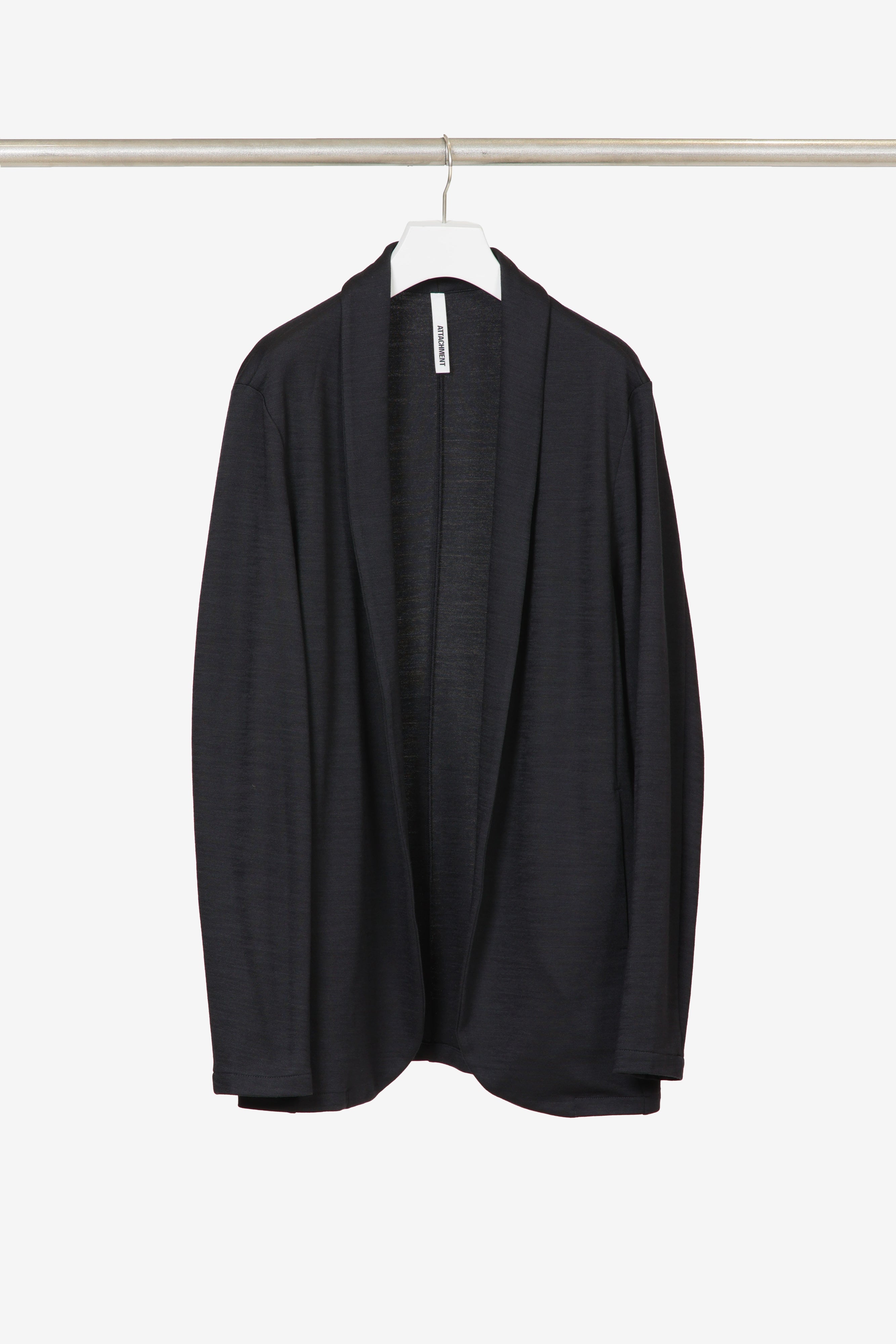 限定商品 AJ52-115 ウール/ナイロンスムース ストールカラージャケット