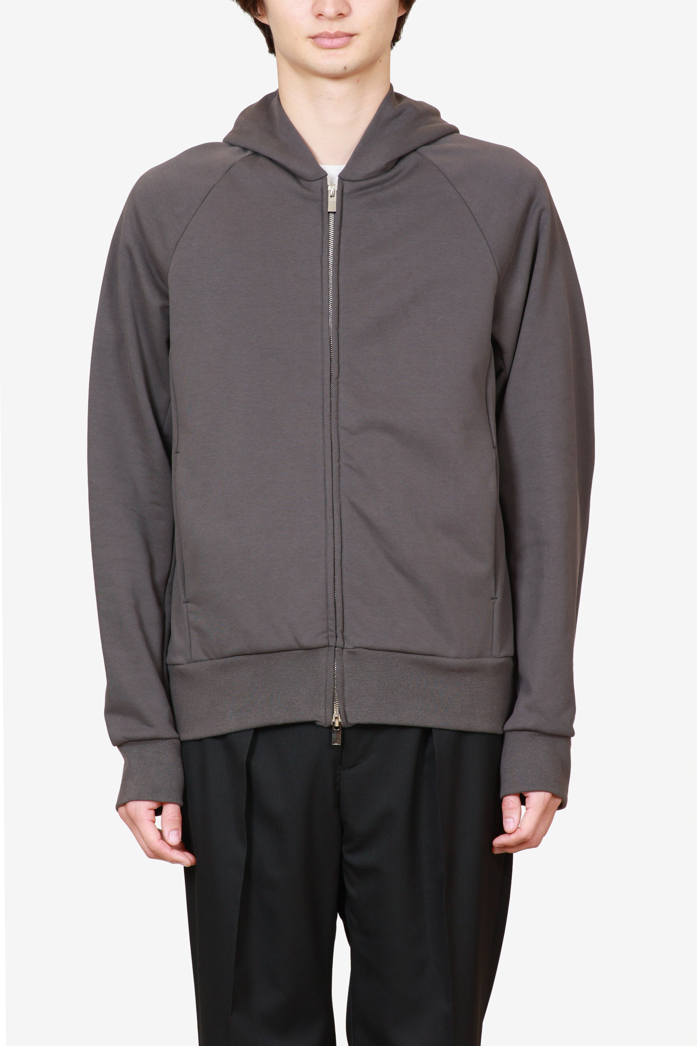 限定商品 AJ52-116 コットンストレッチテリー スリムシルエットジップアップフーディ