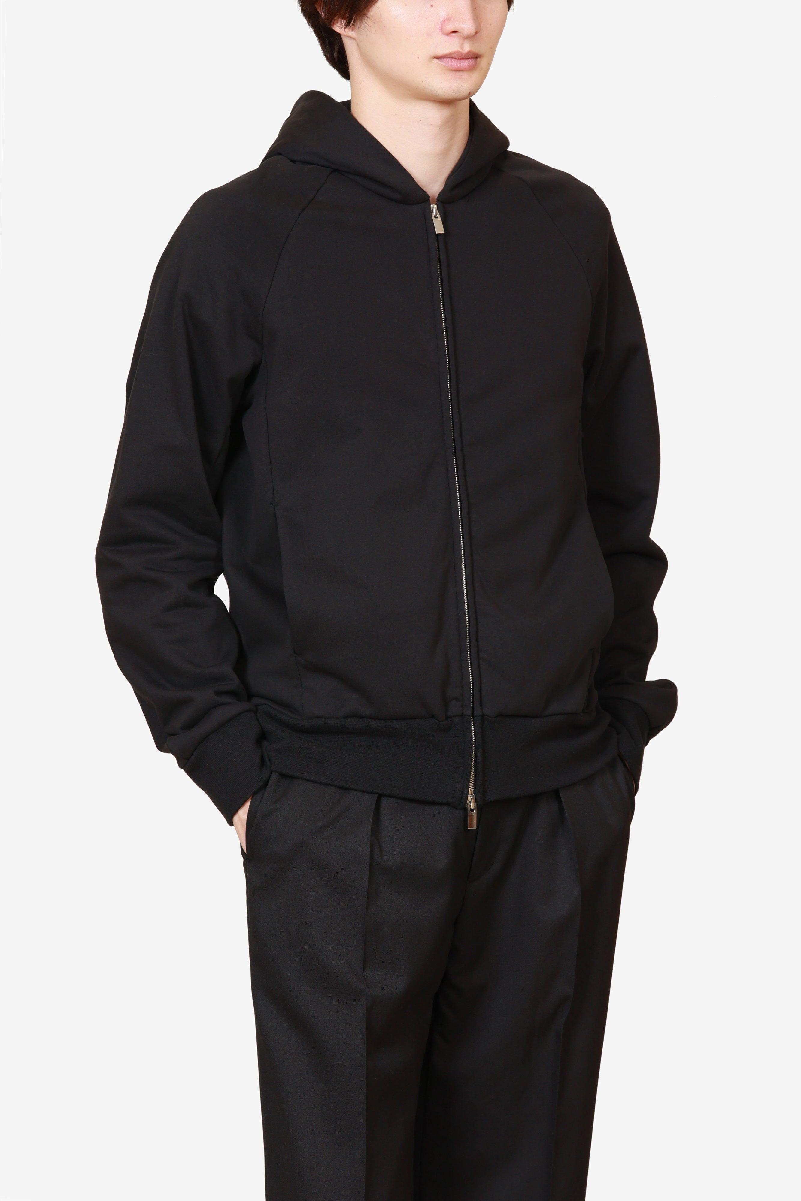 限定商品 AJ52-116 コットンストレッチテリー スリムシルエットジップアップフーディ