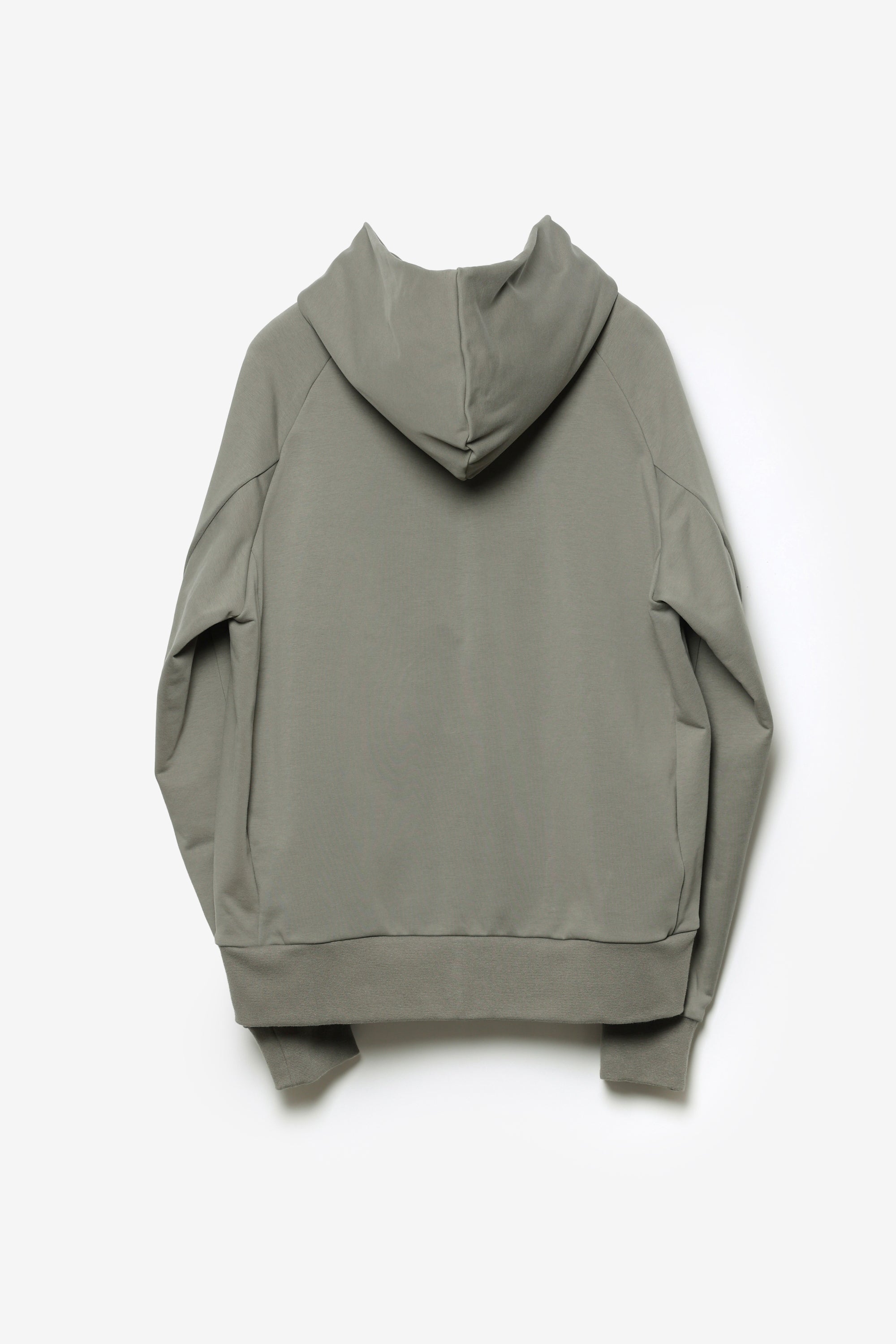 コットンストレッチテリー ジップアップフーディー