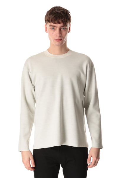AK32-011 Wool x polyester double face pullover knit