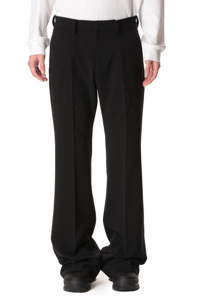 AP32-068 Polyester stretch double cross flare pants