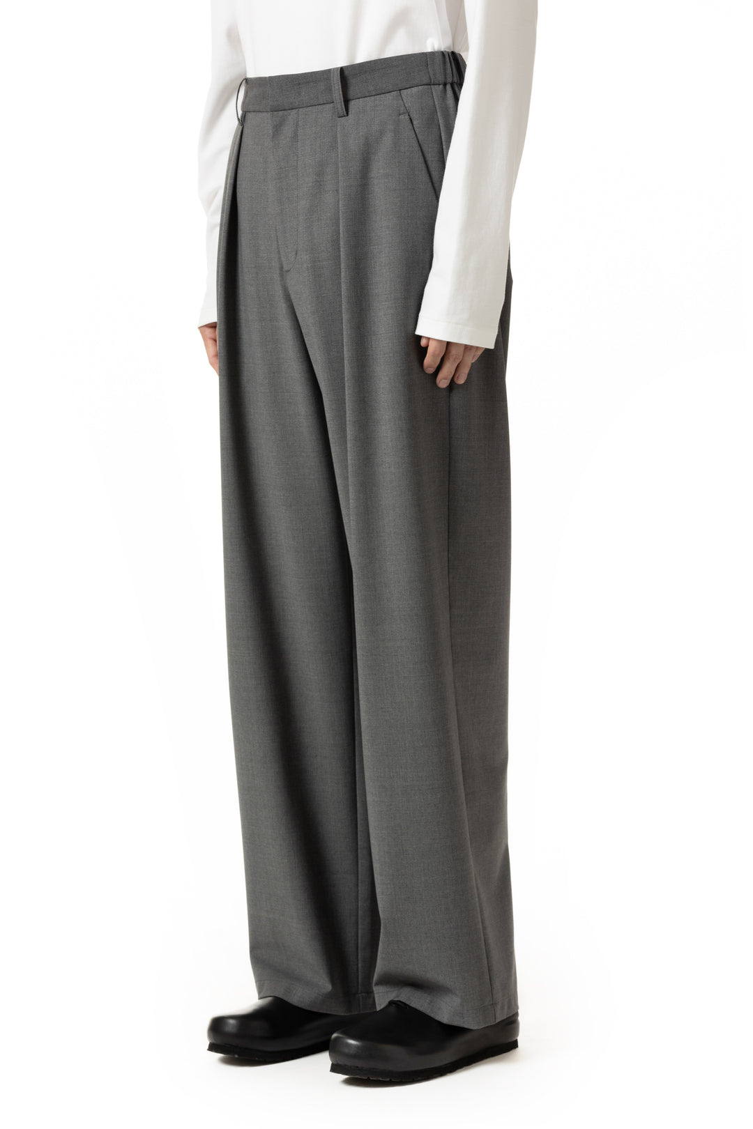 AP51-006 ポリエステル/ウール ストレッチトロピカル ワンタックワイド