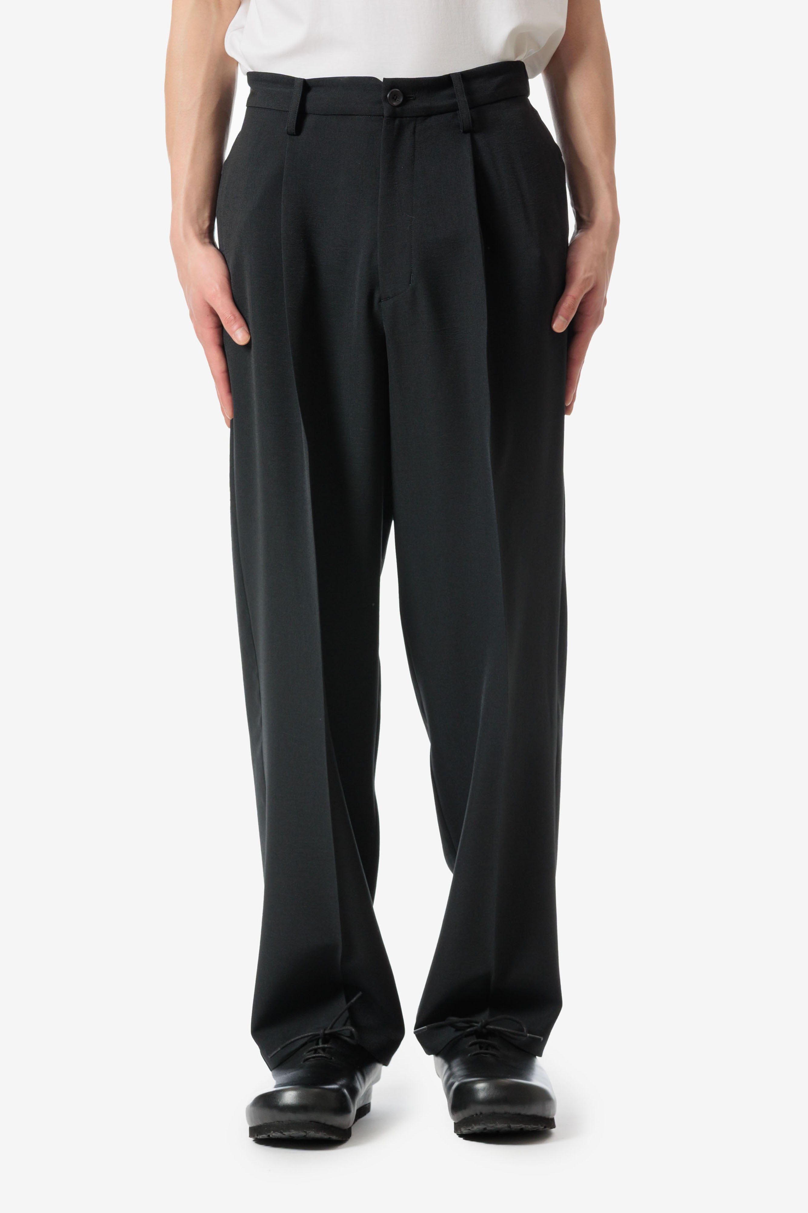 ポリエステルライトトロ ベルト付きイージースラックス