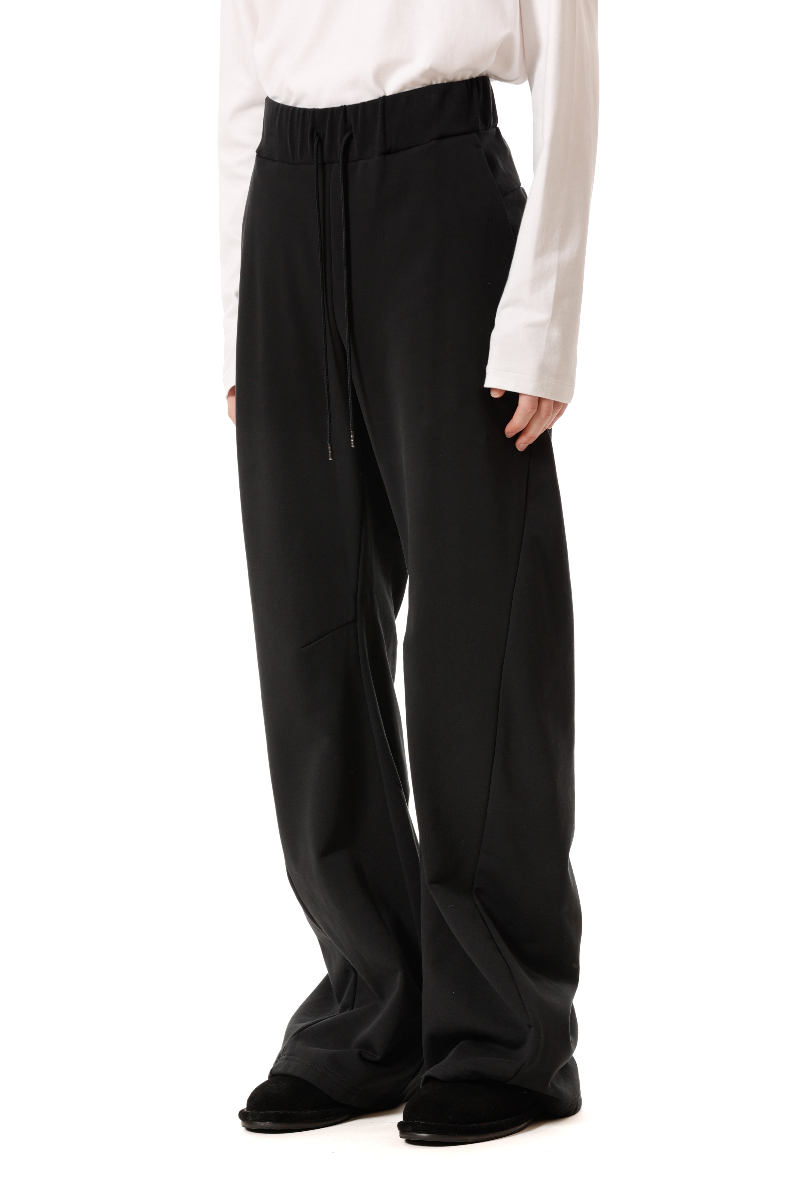 AP52-053 コットンストレッチテリー 3Dワイドパンツ