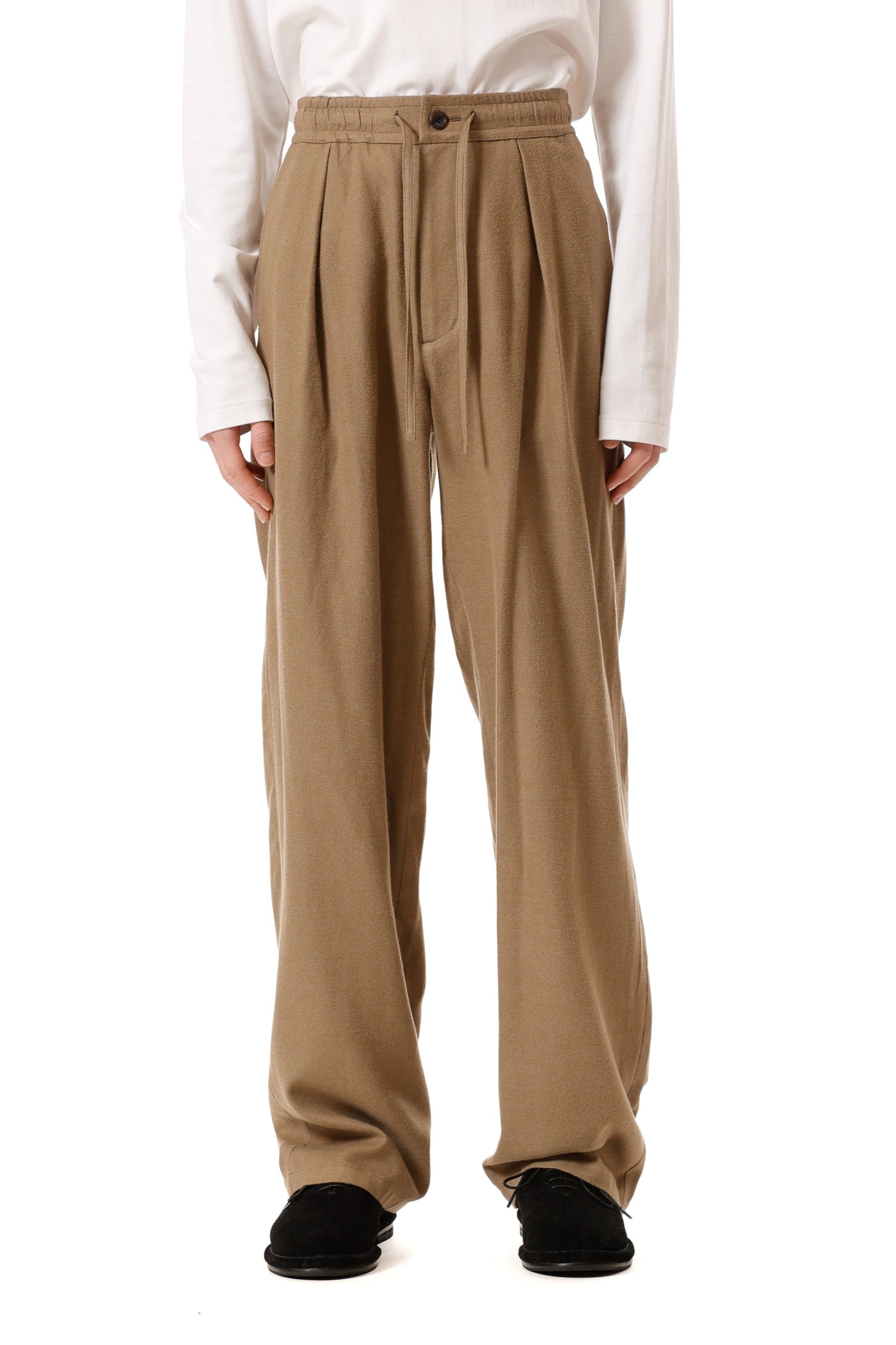 AP52-059 レーヨン/コットン/シルクフランネル ワンタックイージーパンツ