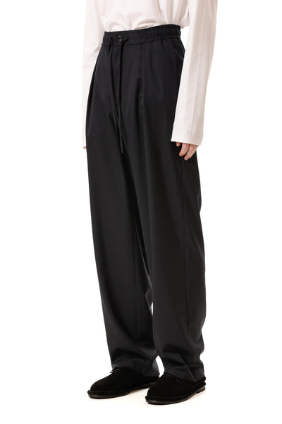 AP52-060 ポリエステル/ウール/シルクギャバジン ワンタックイージーパンツ