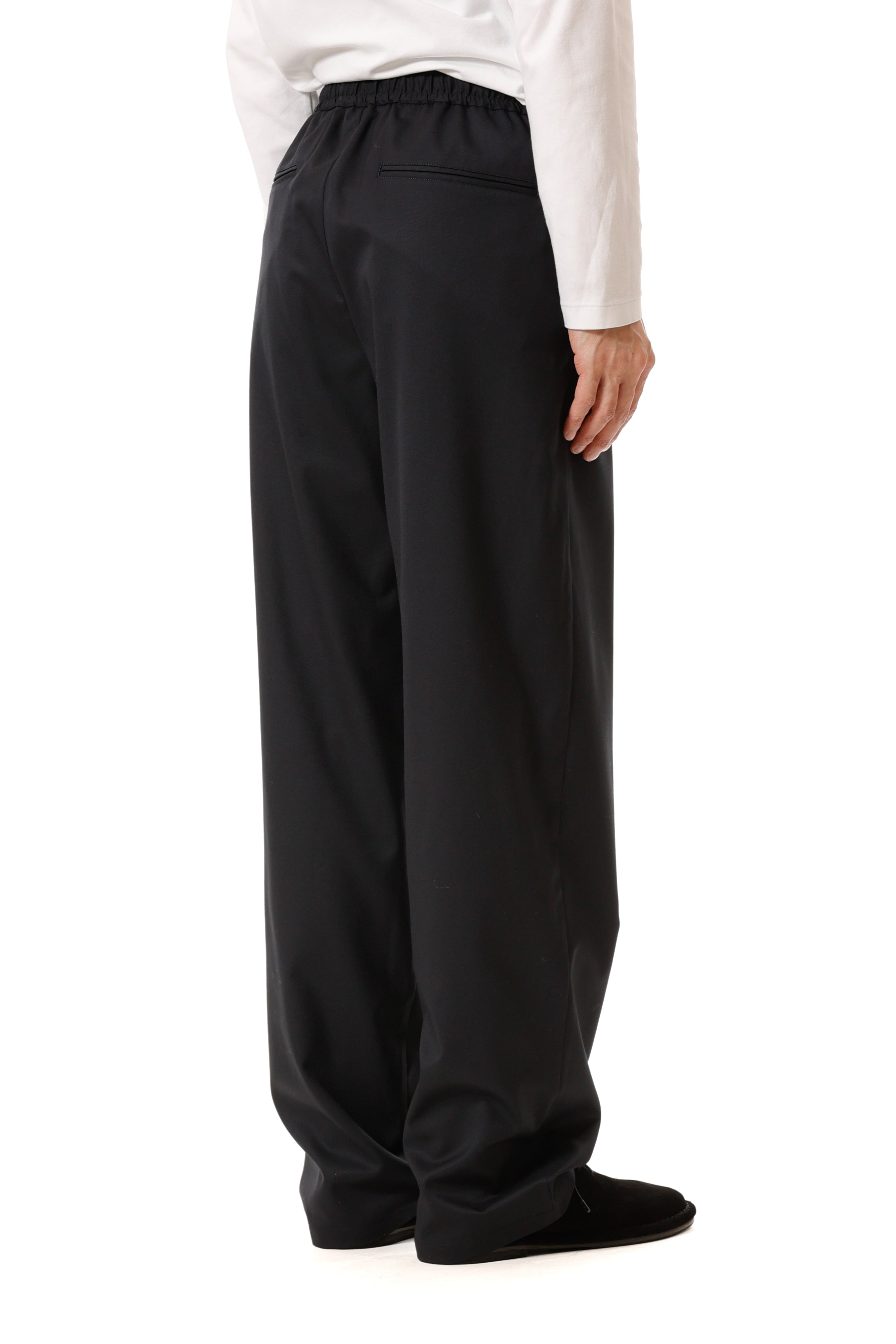 AP52-060 ポリエステル/ウール/シルクギャバジン ワンタックイージーパンツ