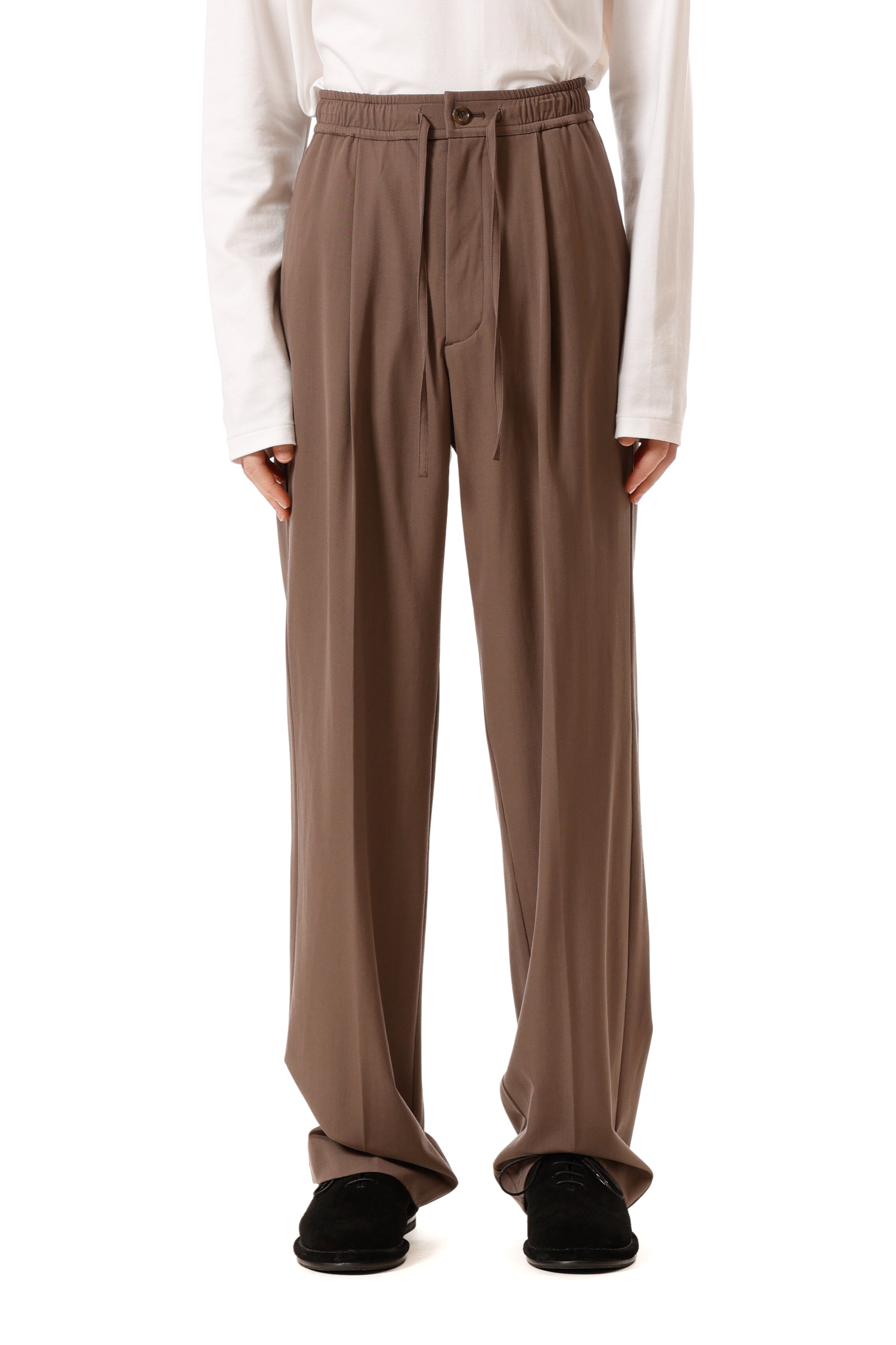 AP52-073 ハイツイストウールギャバジン ワンタックイージーパンツ