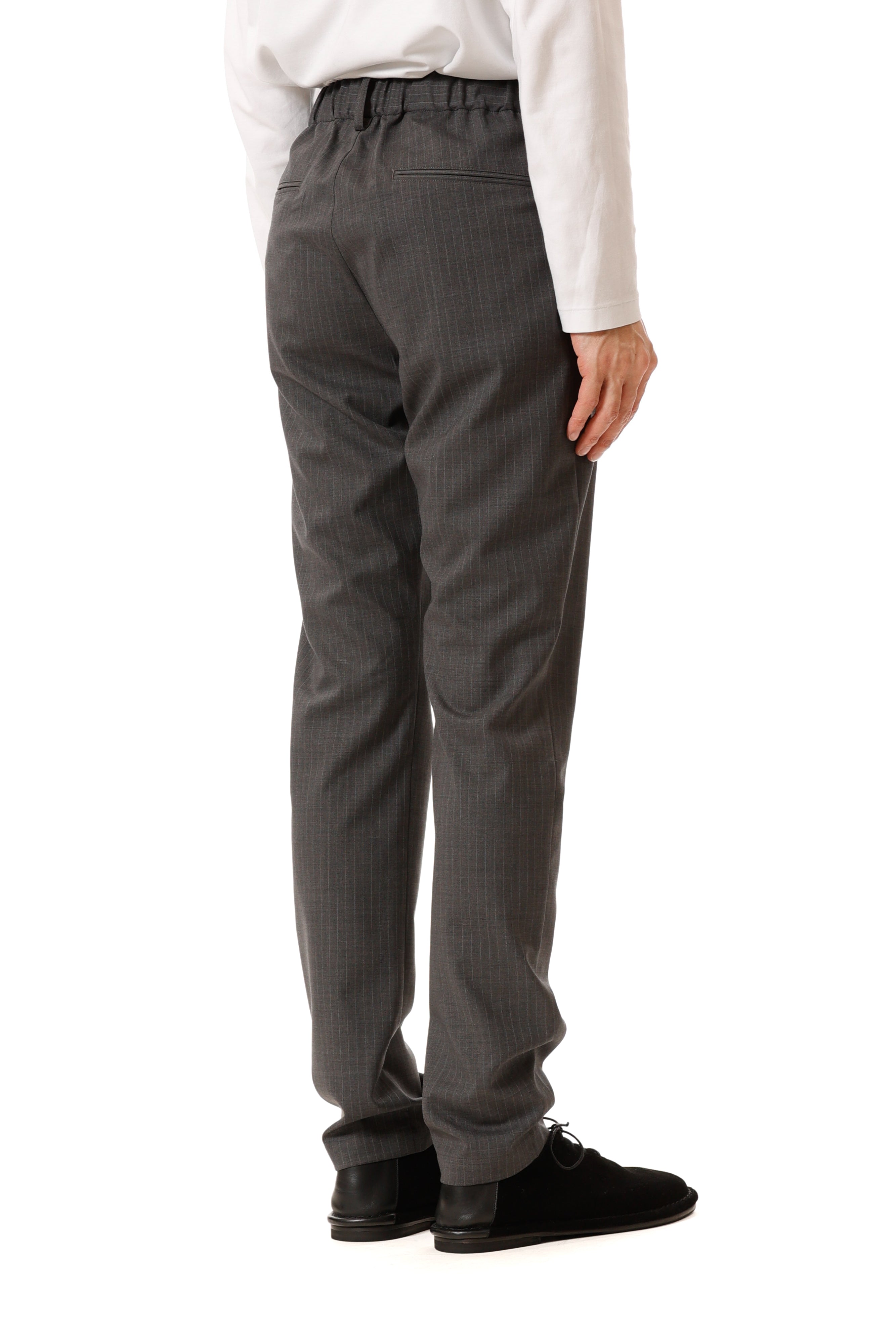 AP52-078 ポリエステル/ウール/シルクギャバジン レギュラーフィットイージーパンツ