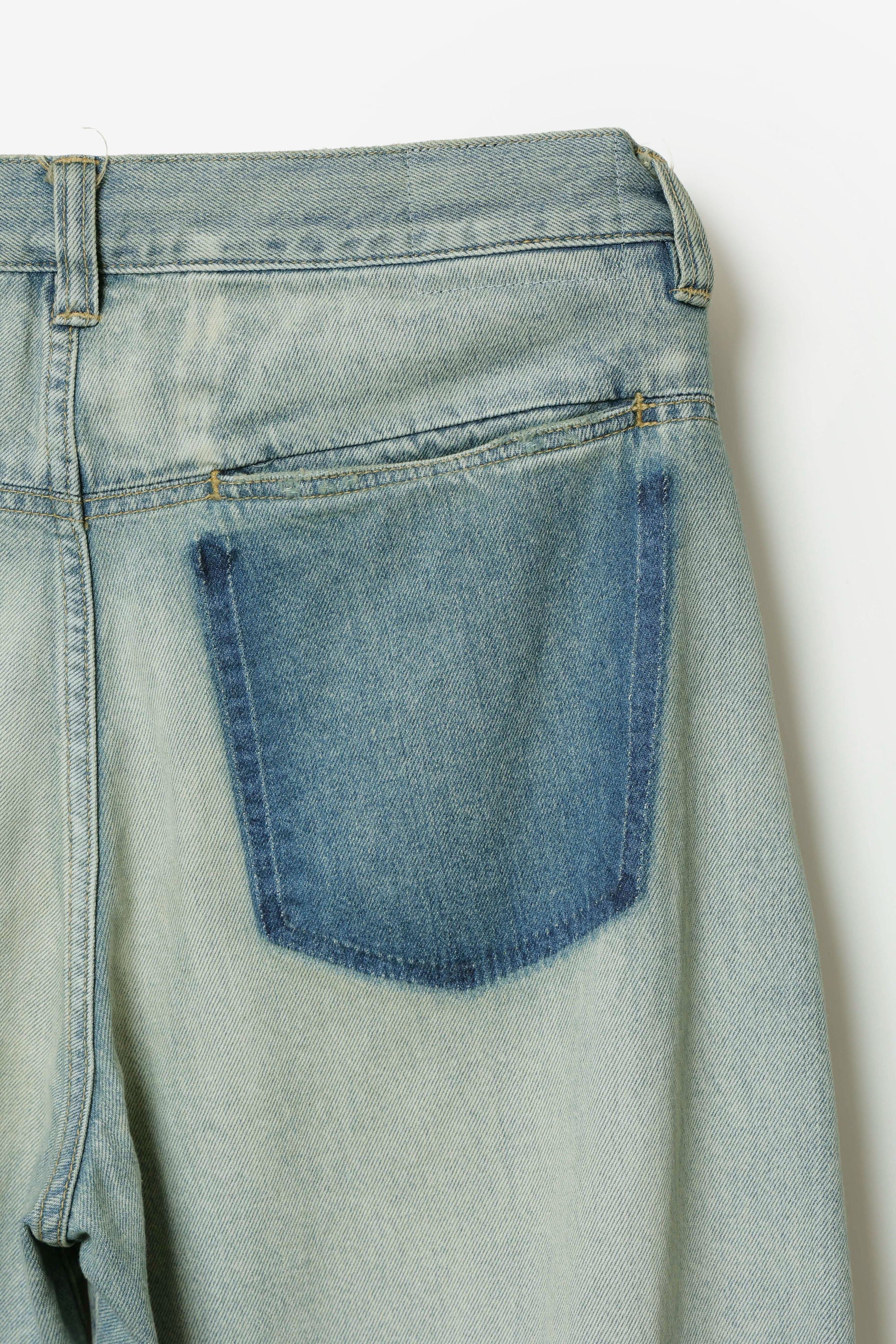 11オンスデニム ワイドジーンズ