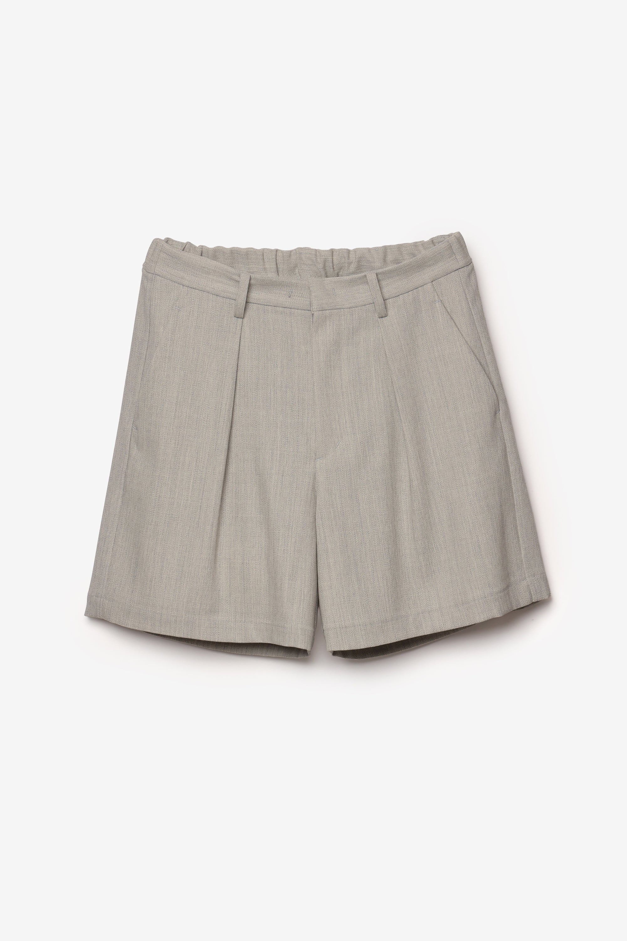 ハイツイストウールギャバジンキャンバス 1タックショートパンツ