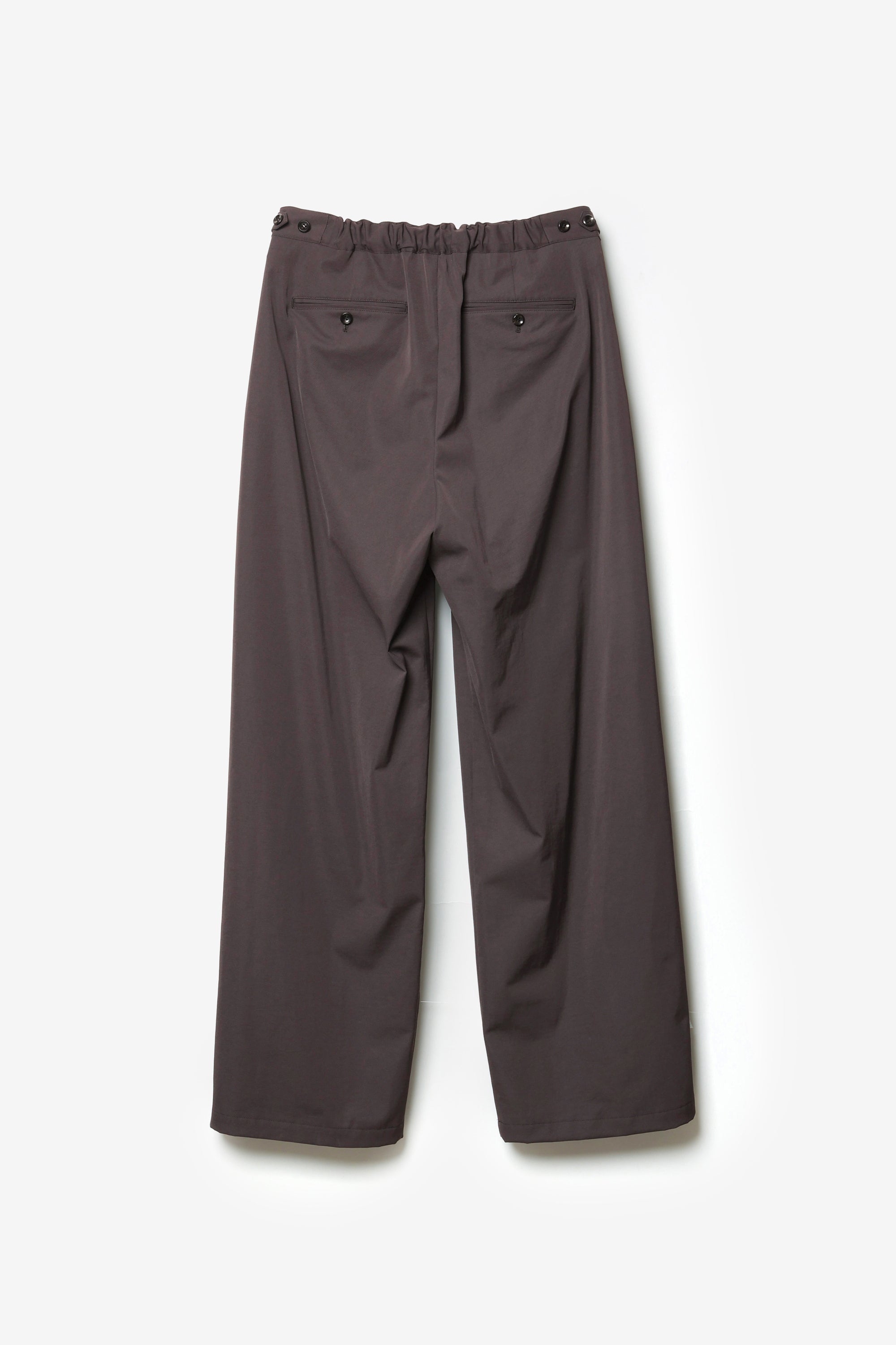ポリエステル/コットン/リネンドライツイル ワイドパンツ