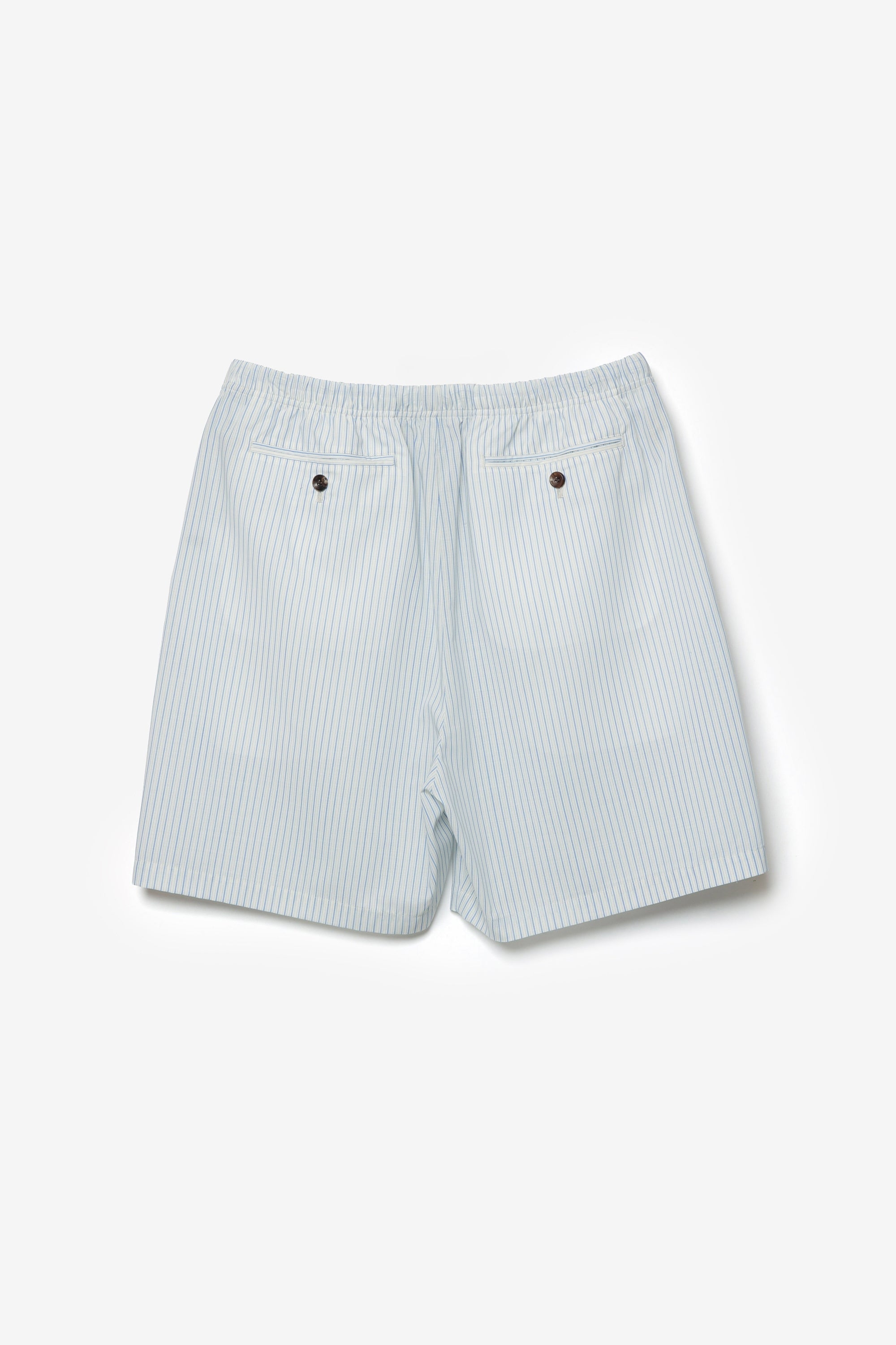 ウール/ポリエステル ストライプ イージーショートパンツ