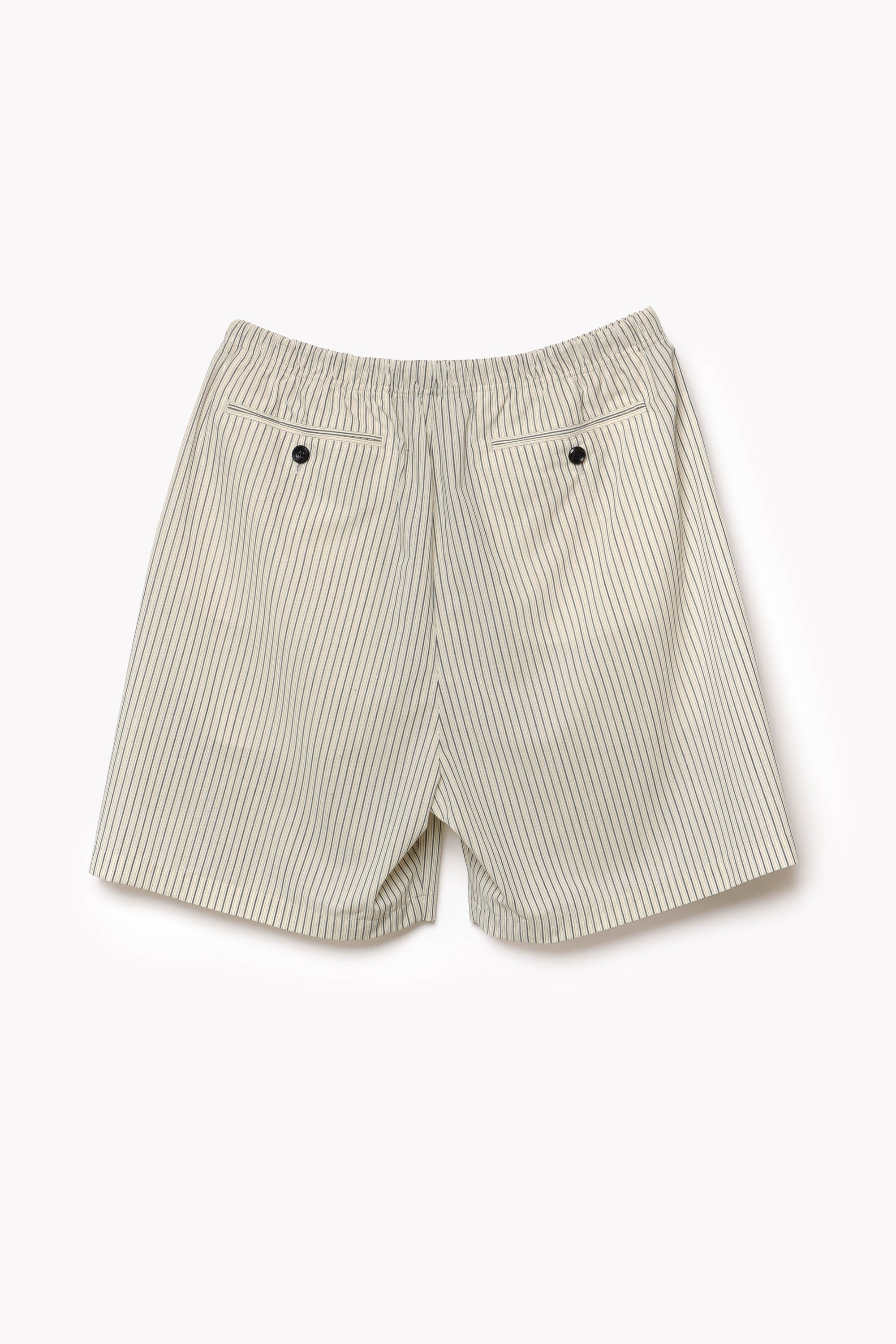 ウール/ポリエステル ストライプ イージーショートパンツ