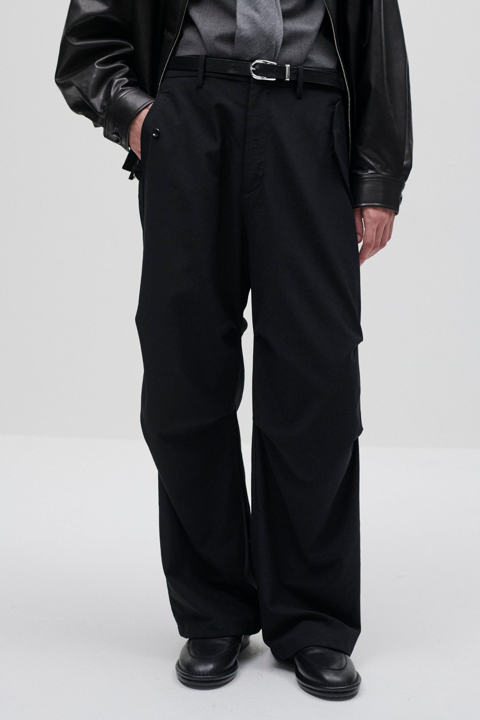 ウール/トリアセテート ストレッチトロ フィールドカーゴパンツ