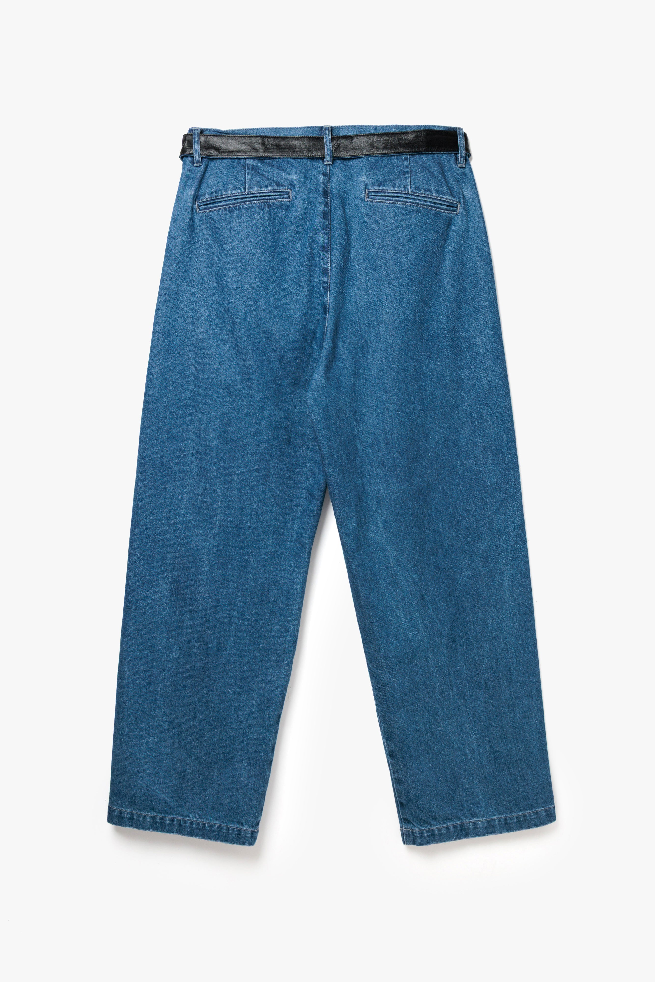 ATTACHMENT × JAPAN DENIM　LEATHER BELTED VINTAGE PANTS