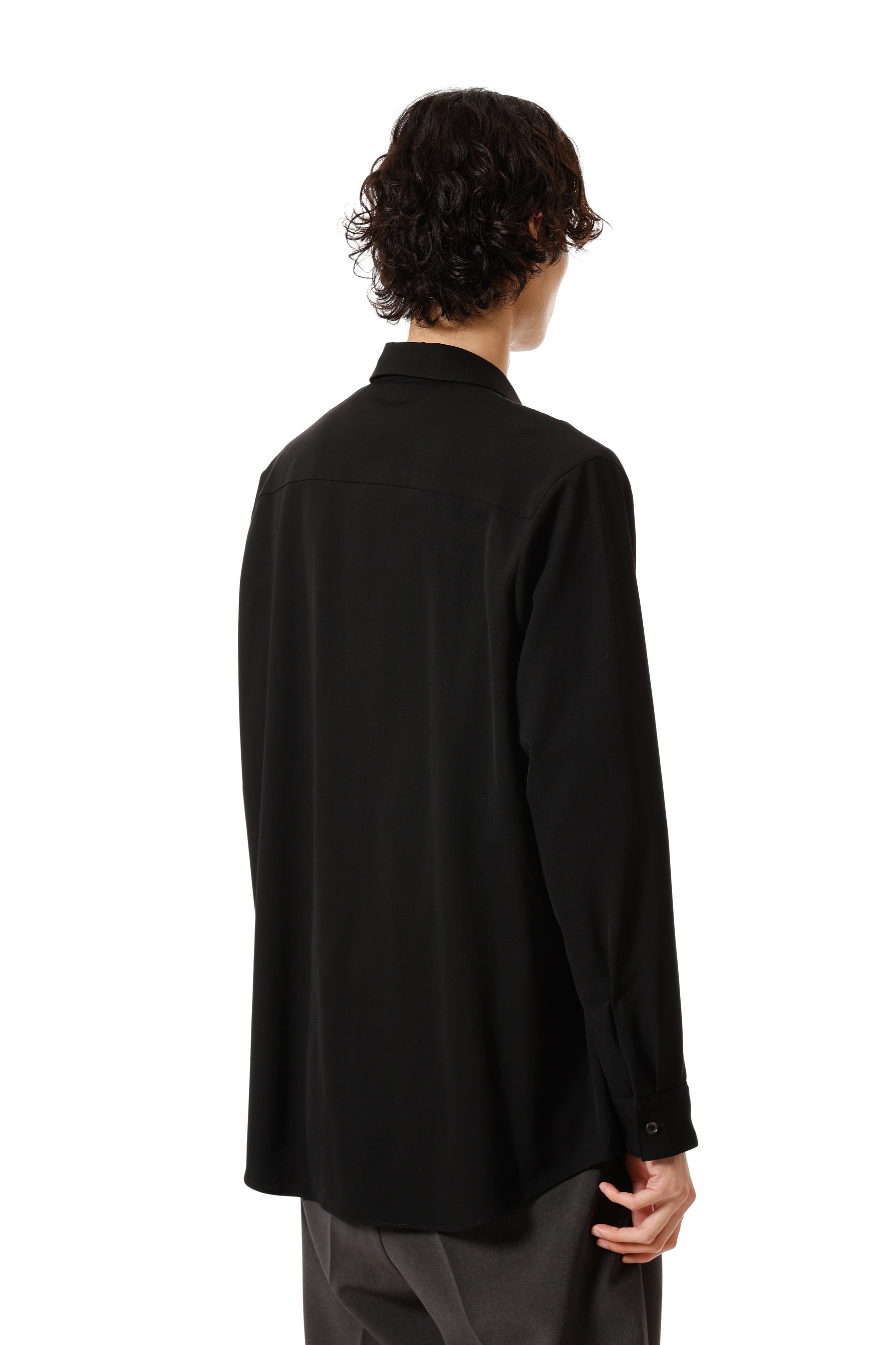 AS52-013 ハイツイストウールギャバジン ジップL/Sシャツ