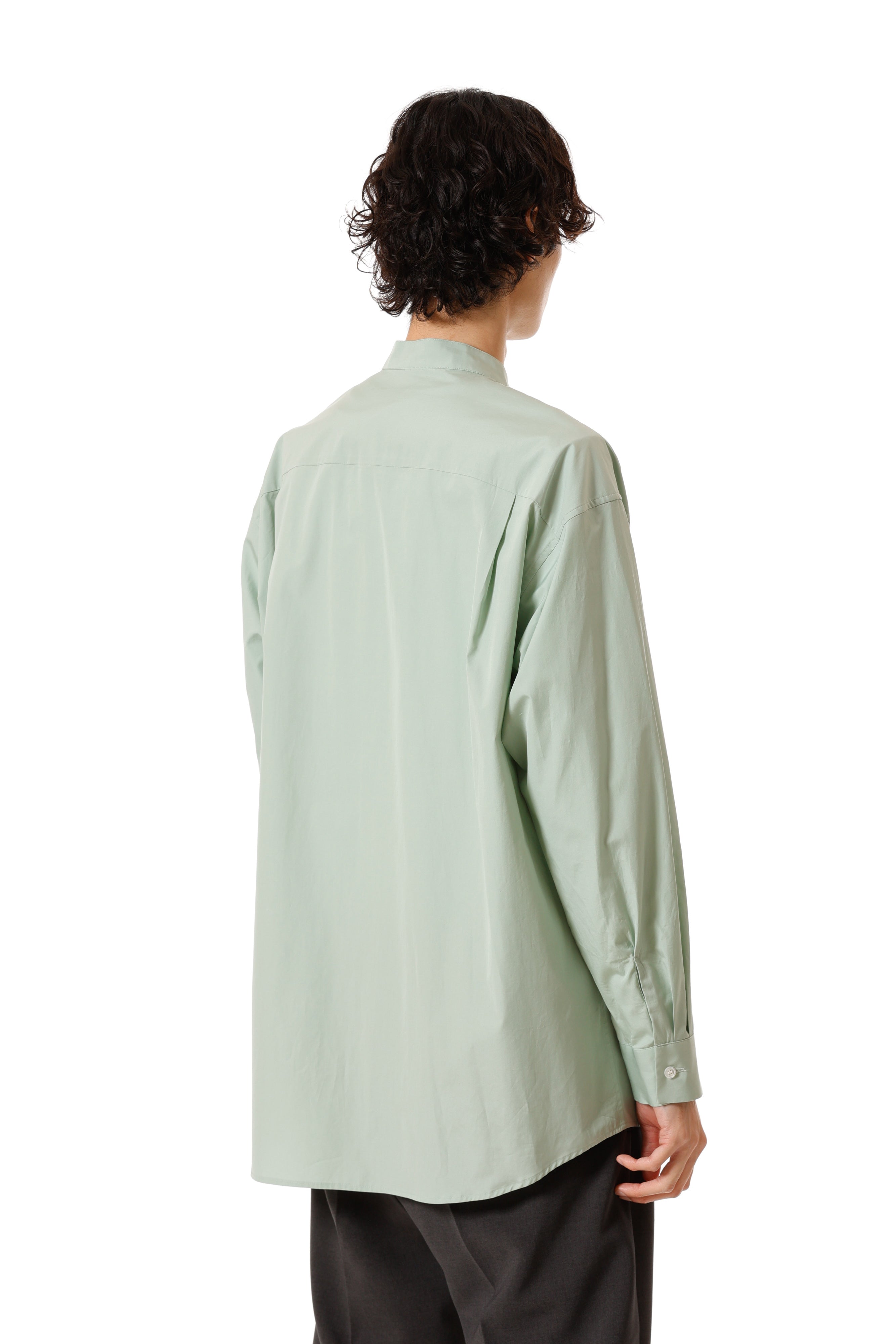 AS52-018 ギザブロード バンドカラーL/Sシャツ