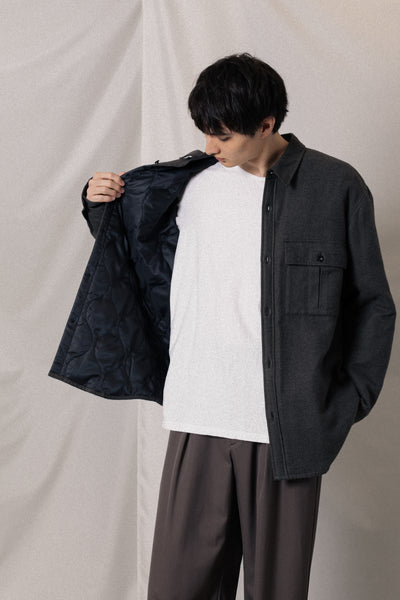 9月発売予定 AS52-057 レーヨン/コットン/シルクフランネル パディングL/Sシャツ