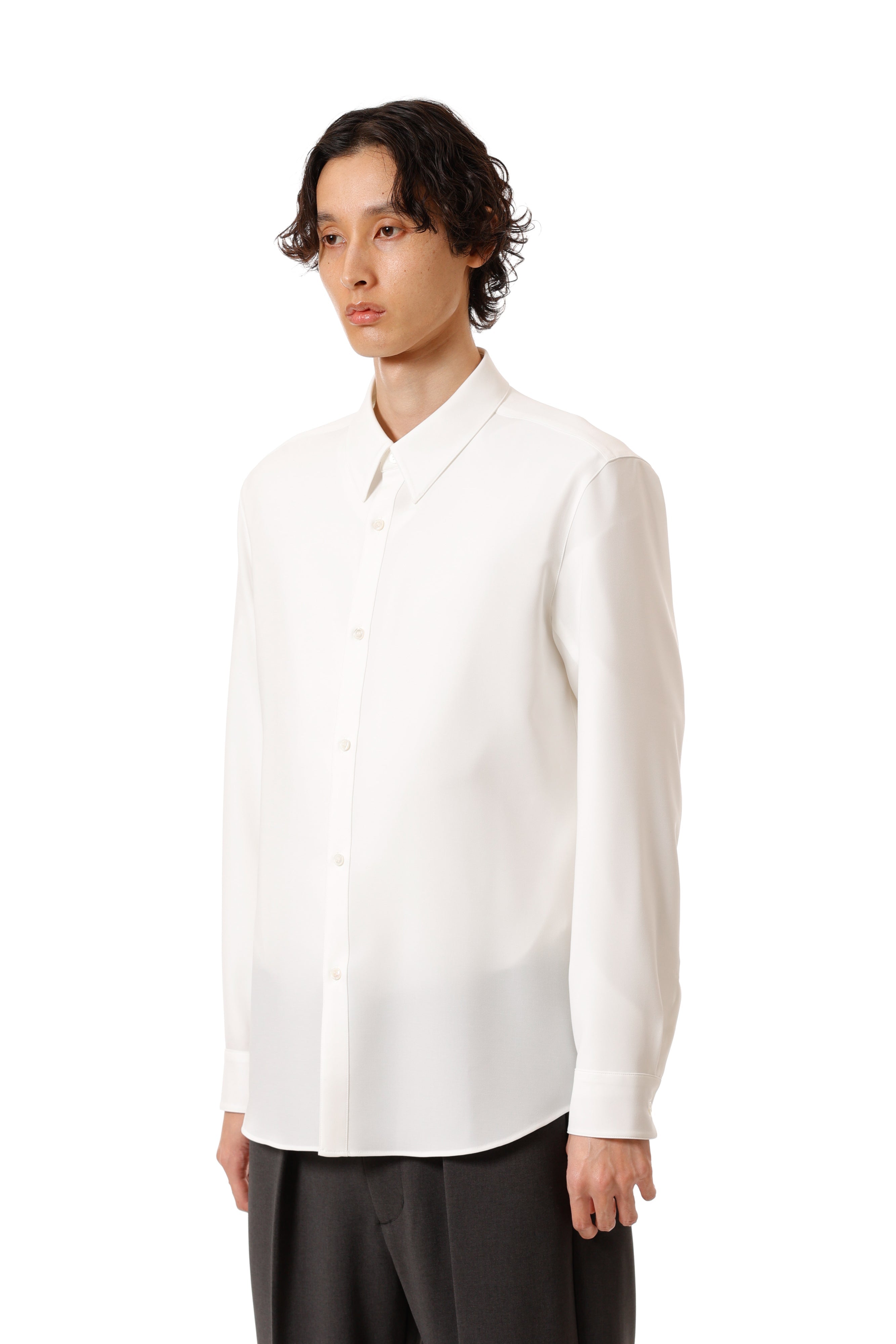 AS52-081 ポリエステルコンパクトツイル レギュラーカラードレスシャツ