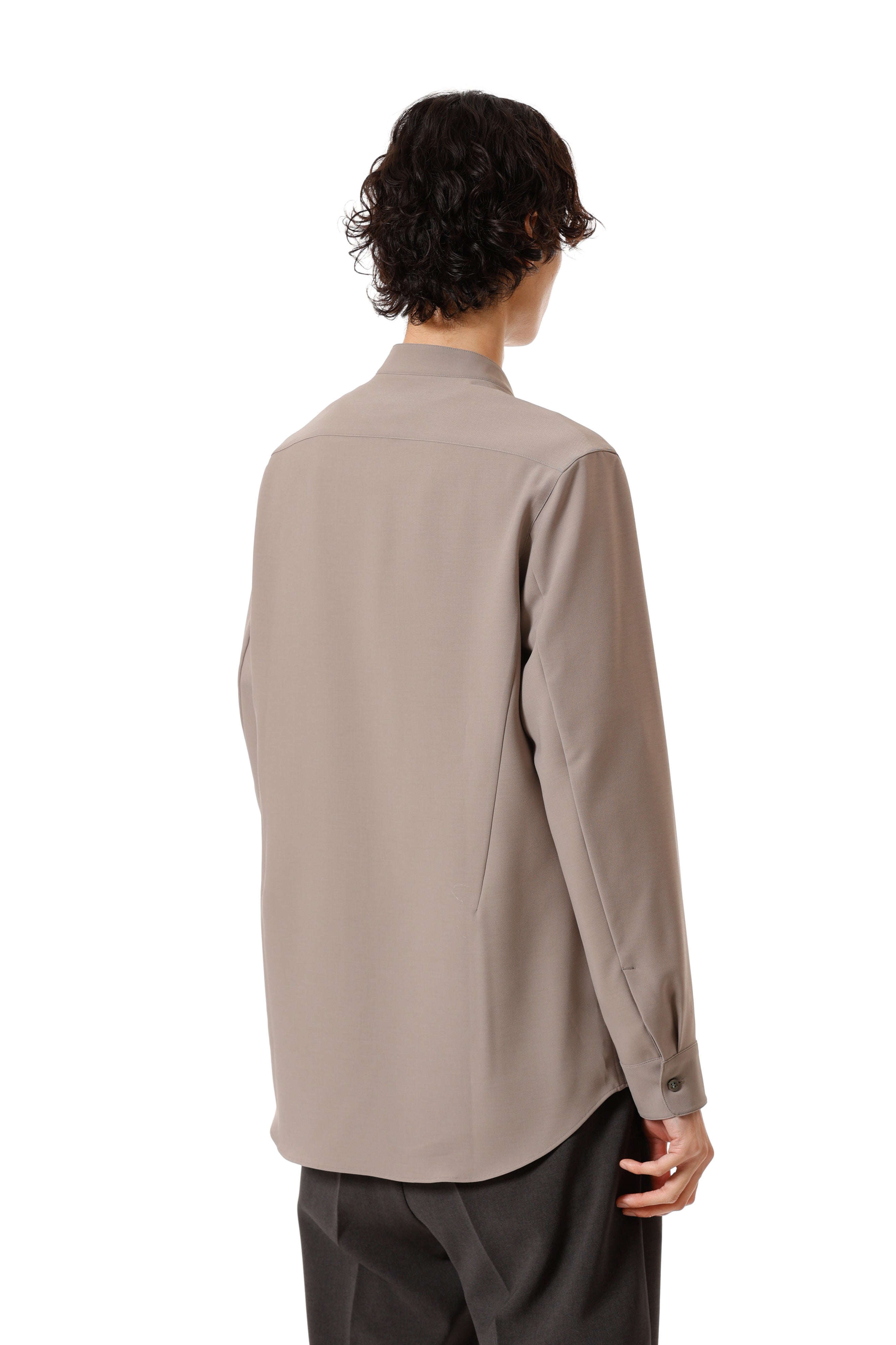 AS52-082 ポリエステルコンパクトツイル バンドカラードレスシャツ