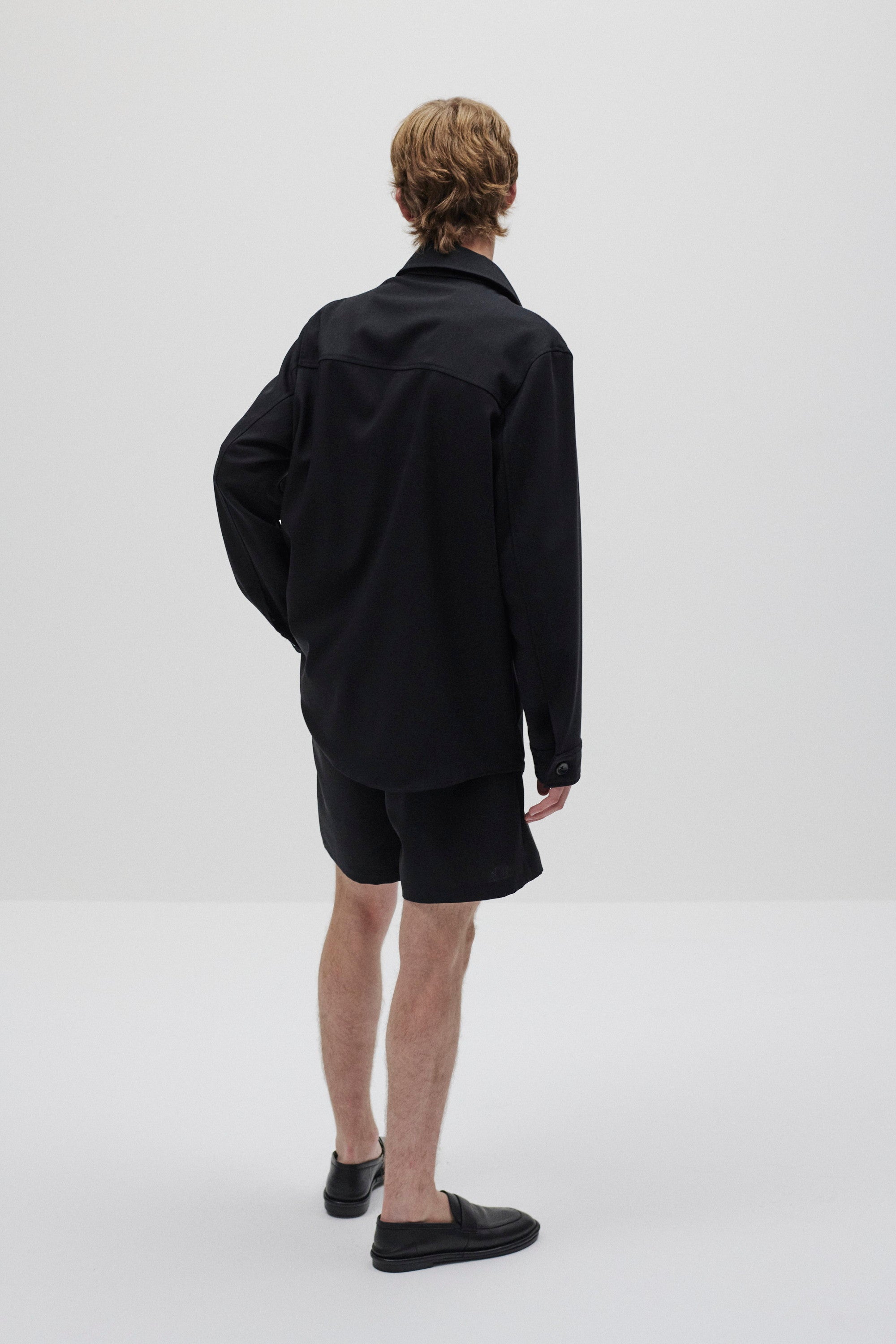 ハイツイストウールギャバジンキャンバス オーバーシャツ