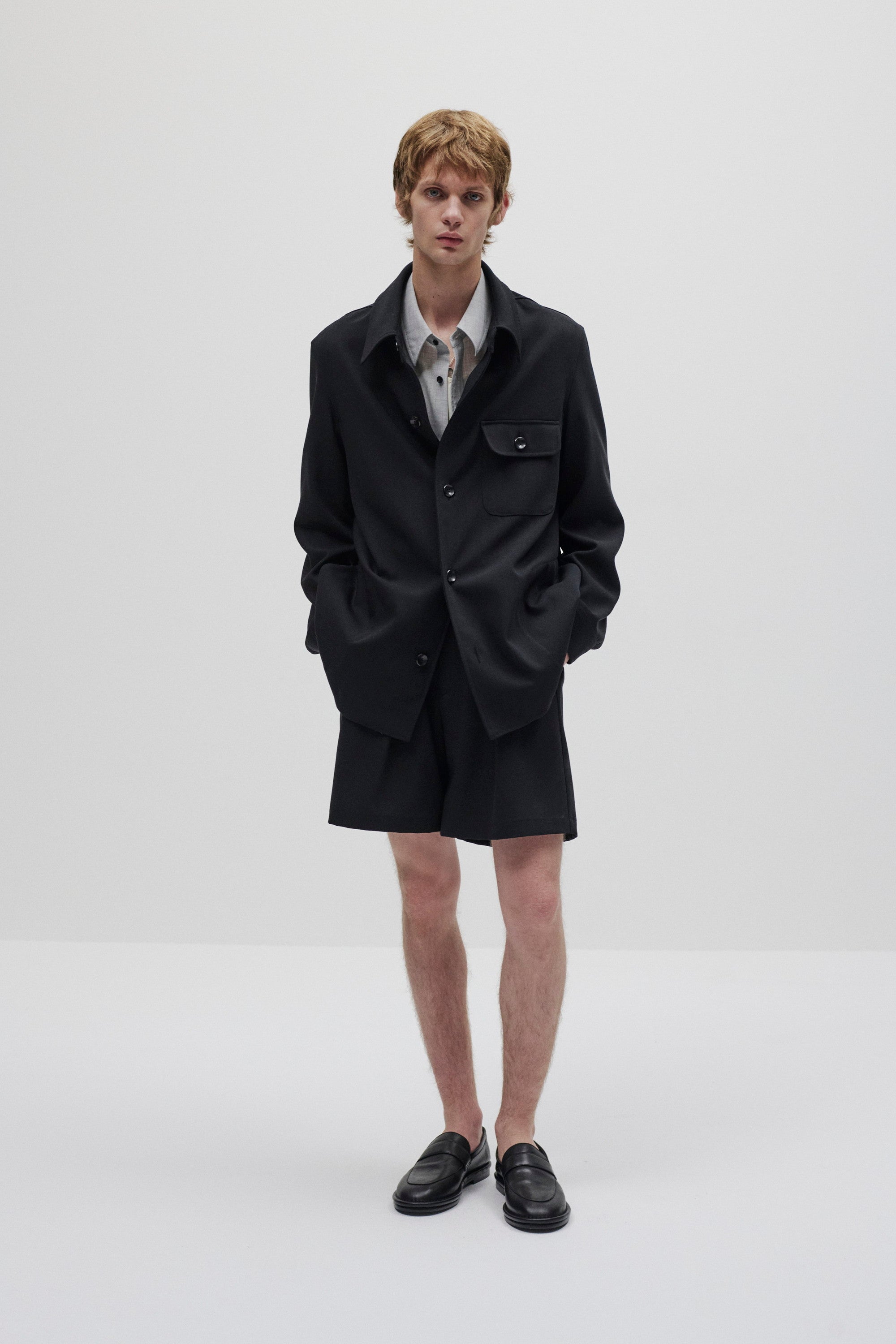 スムースレザー ローファー