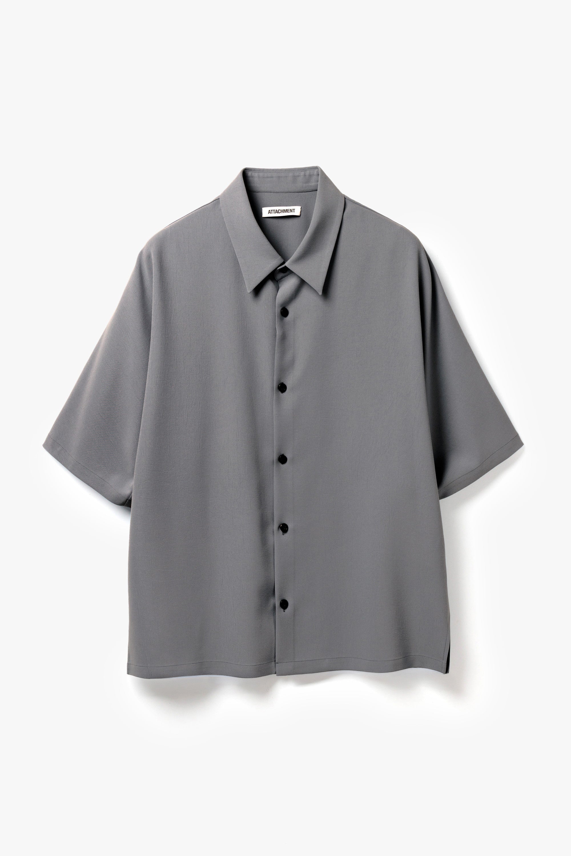 Theory 21aw エコレザードルマンスリーブシャツ ポリエステルライトトロ ドルマンスリーブレギュラーカラーシャツ S/S