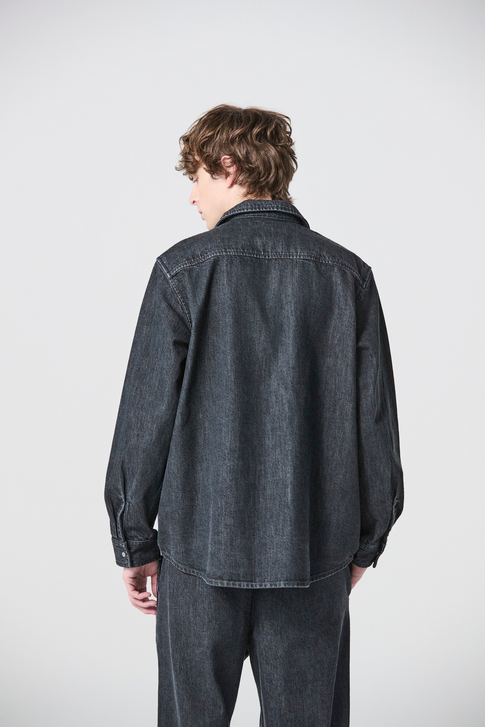 ATTACHMENT × JAPAN DENIM　LEATHER STRAP VINTAGE SHIRT JACKET