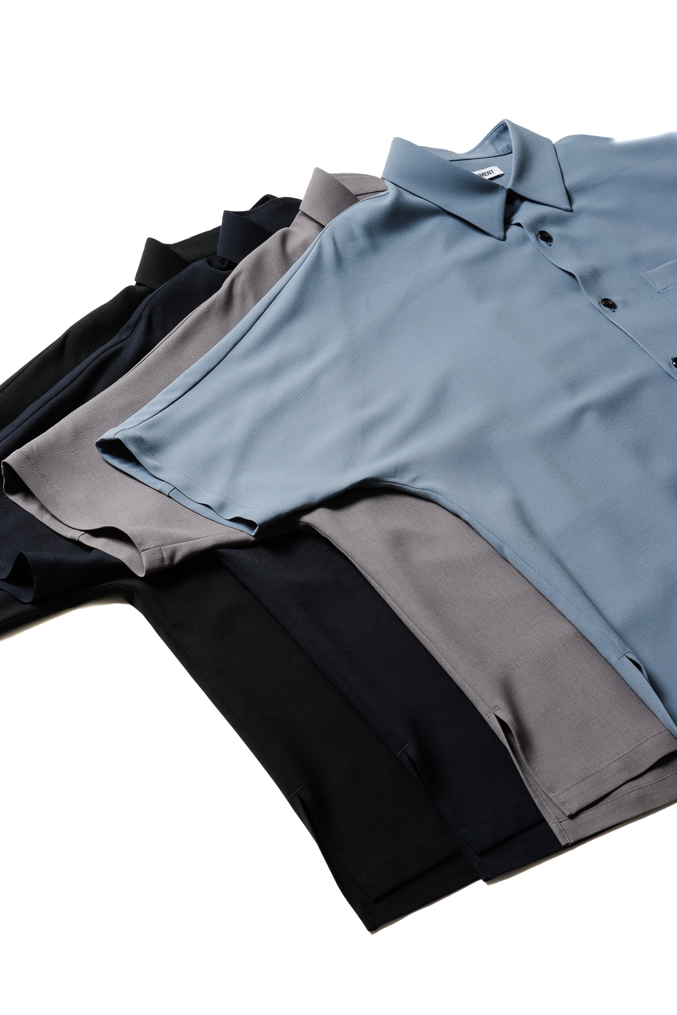限定商品 AS41-082 ポリエステルライトトロ オーバーサイズオープンカラーシャツ S/S