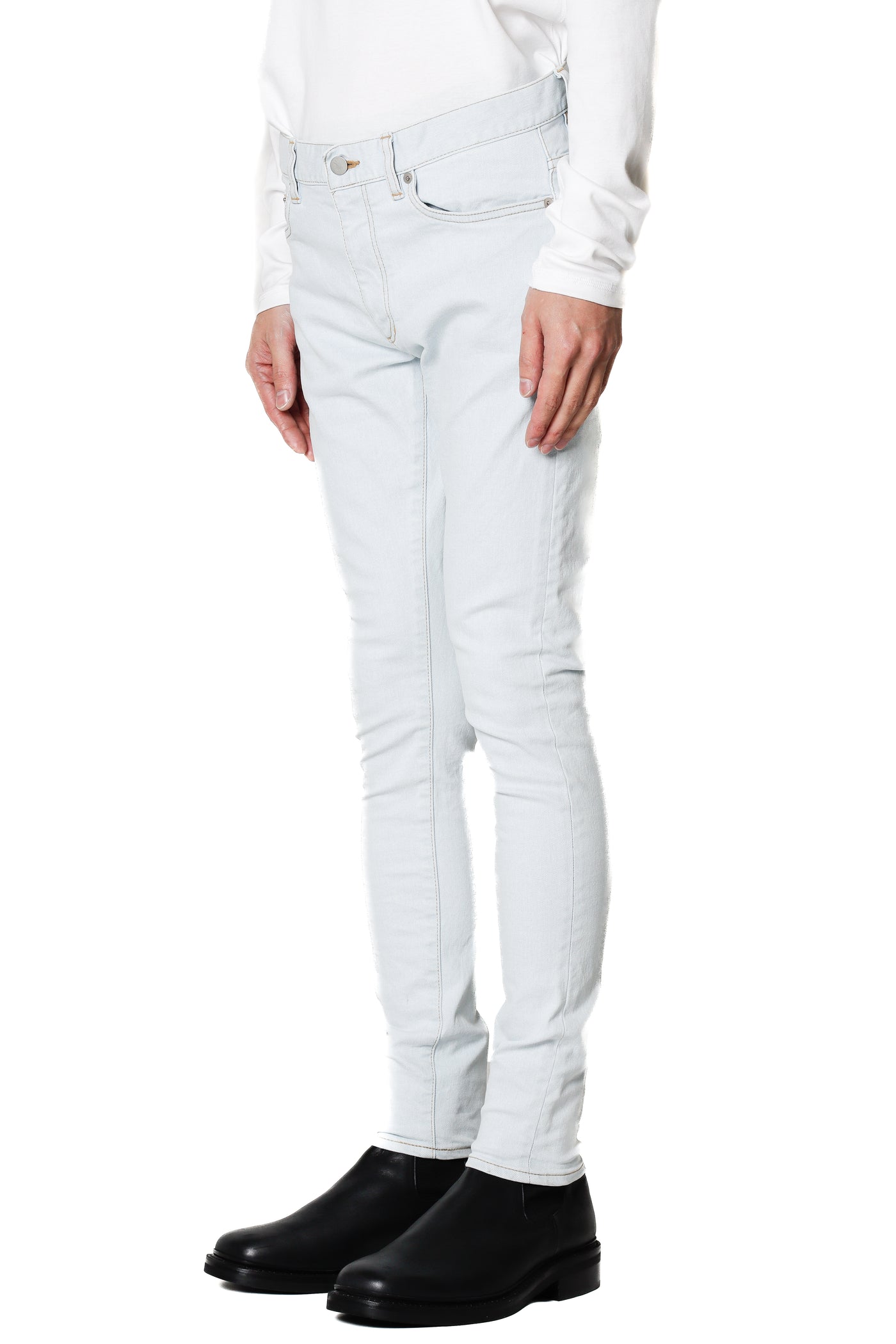 Limited product AP32-099 Supima cotton stretch 5 pocket skinny pants (light blue)