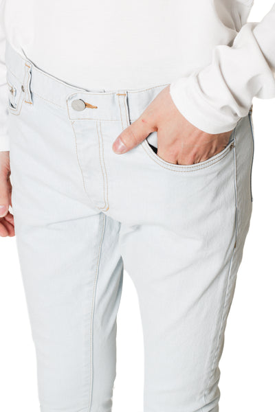 Limited product AP32-099 Supima cotton stretch 5 pocket skinny pants (light blue)
