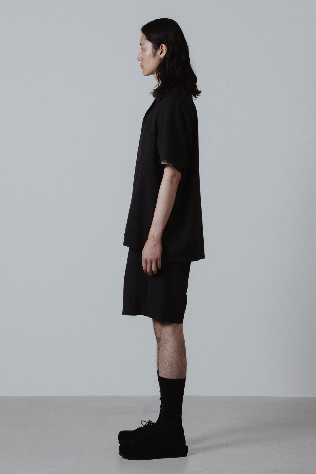 arts & science ブラックリネンシャツ ARTS&SCIENCE ブラックリネンシャツ