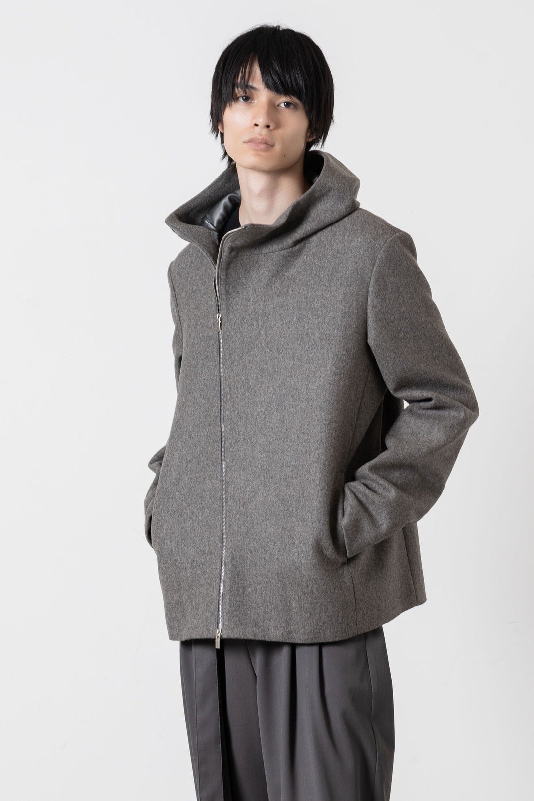 アタッチメント ATTACHMENT カシミヤ混 メルトンピーコート ウール 17AW カズユキクマガイ アタッチメント カシミヤ混 メルトン P