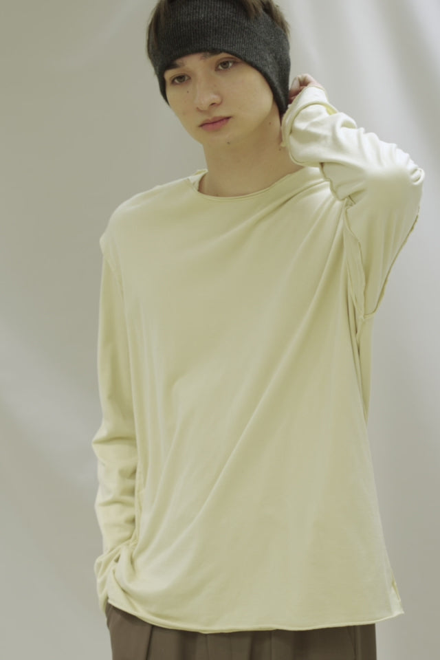 AJ52-091 ピマコットンジャージー スリムフィット レイヤード L/S カットソー